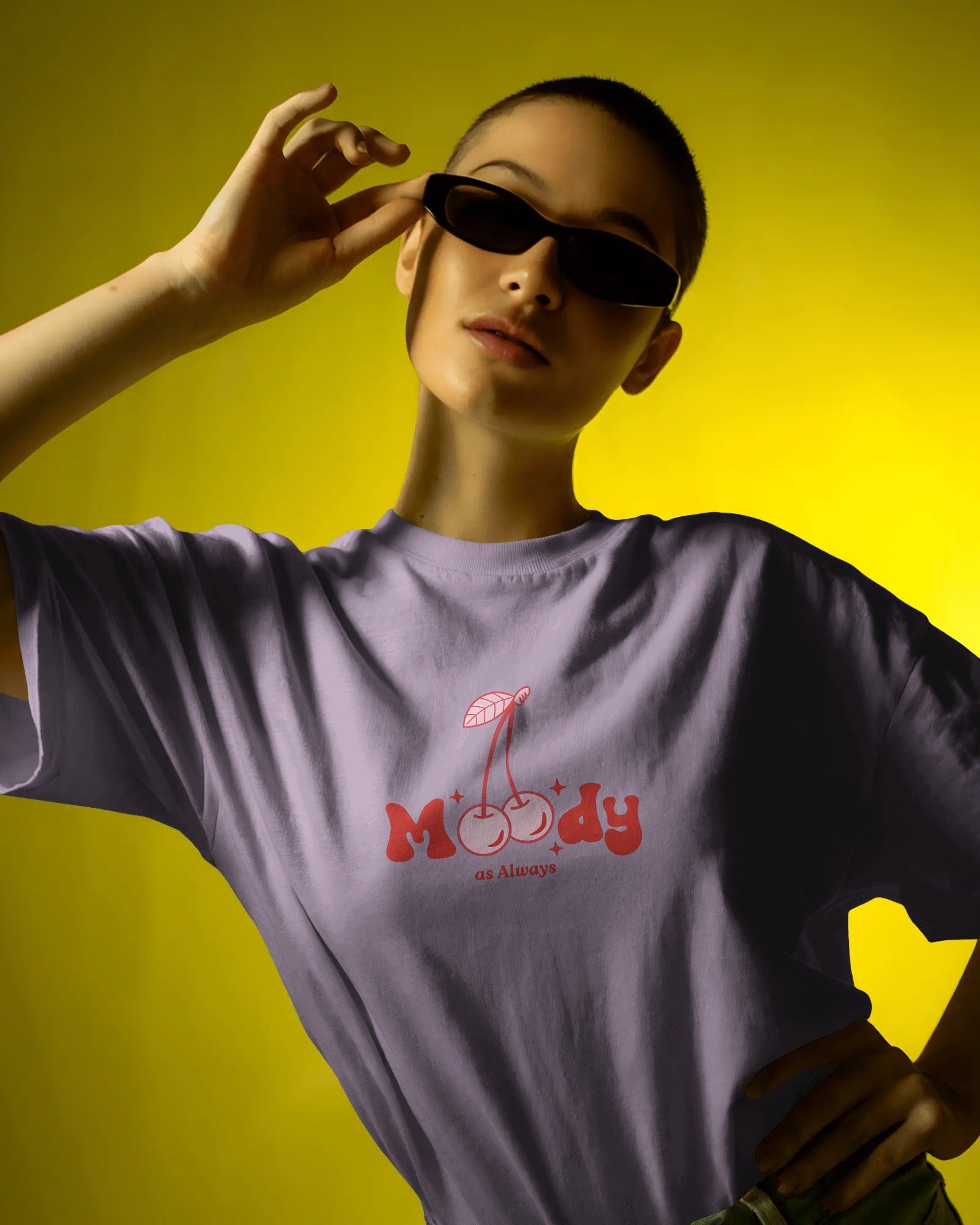 Moody Cherries Oversized Tee