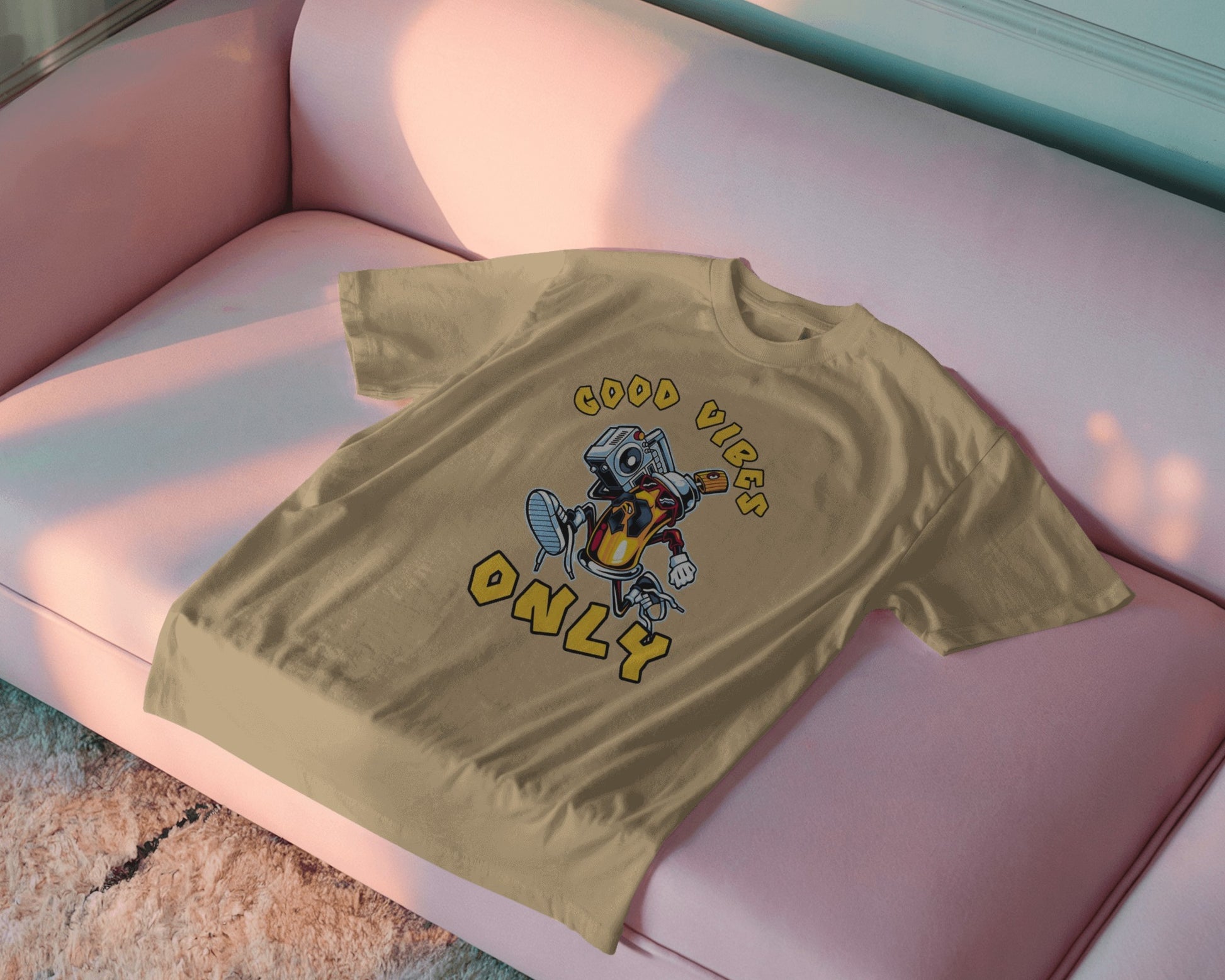 Good Vibes Only Robot Tee