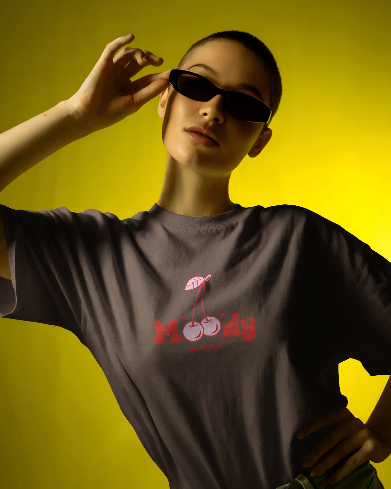 Moody Cherries Oversized Tee