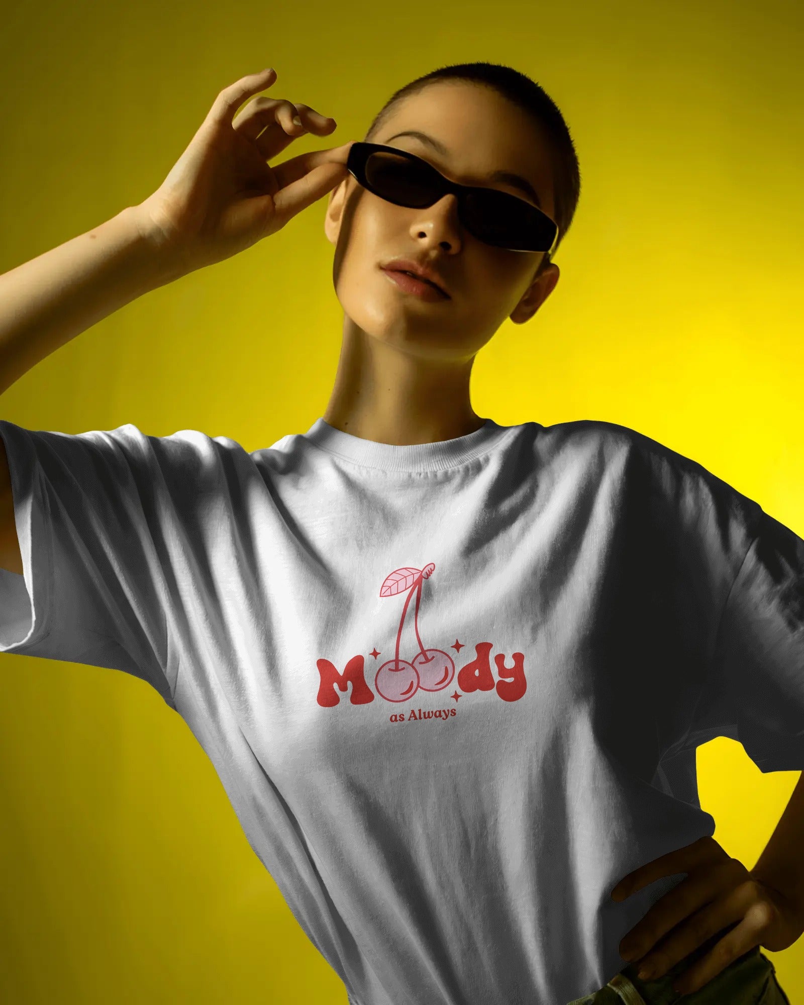 Moody Cherries Oversized Tee