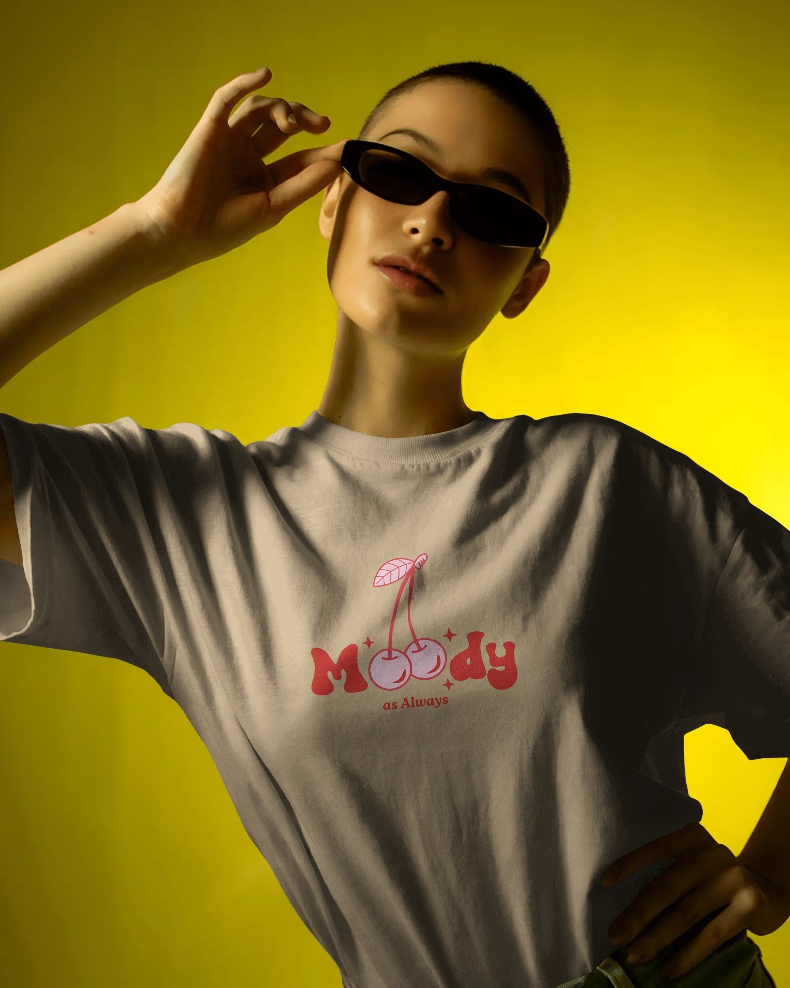 Moody Cherries Oversized Tee