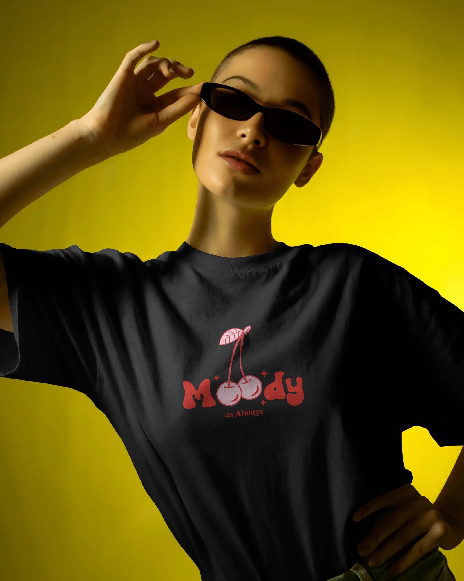 Moody Cherries Oversized Tee