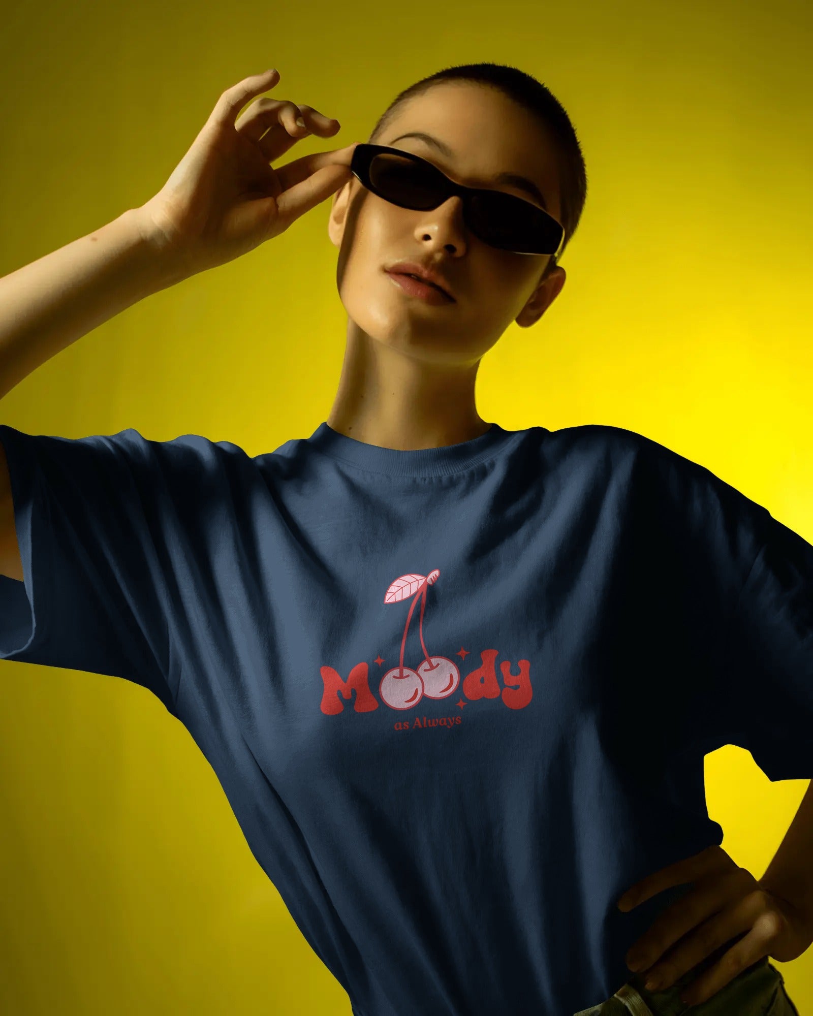 Moody Cherries Oversized Tee