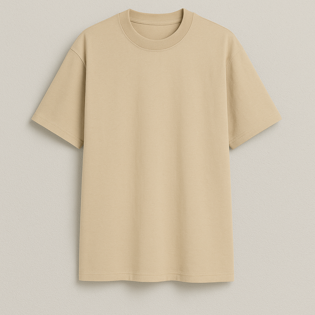 Beige Unisex Oversized T-Shirt