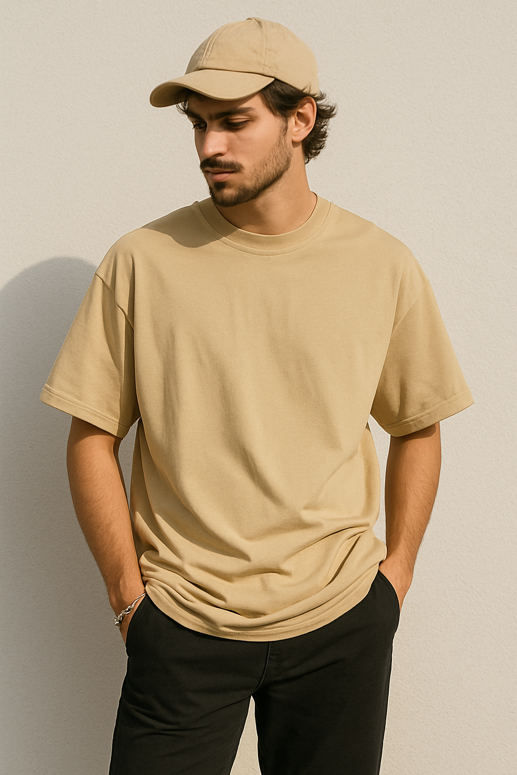 Beige Unisex Oversized T-Shirt