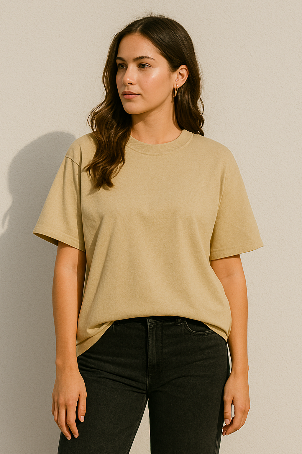 Beige Unisex Oversized T-Shirt
