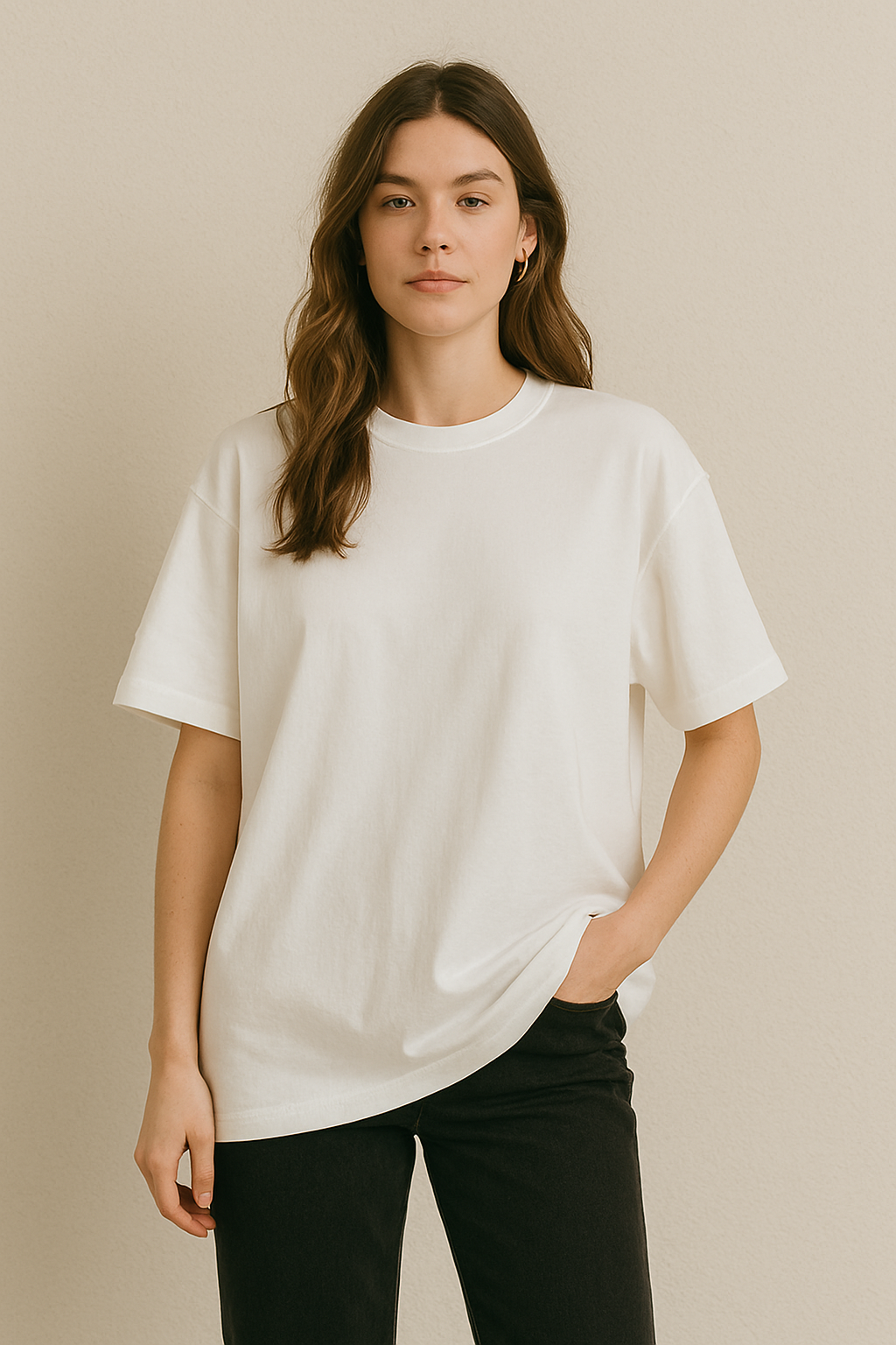 Oversized White Unisex T-Shirt