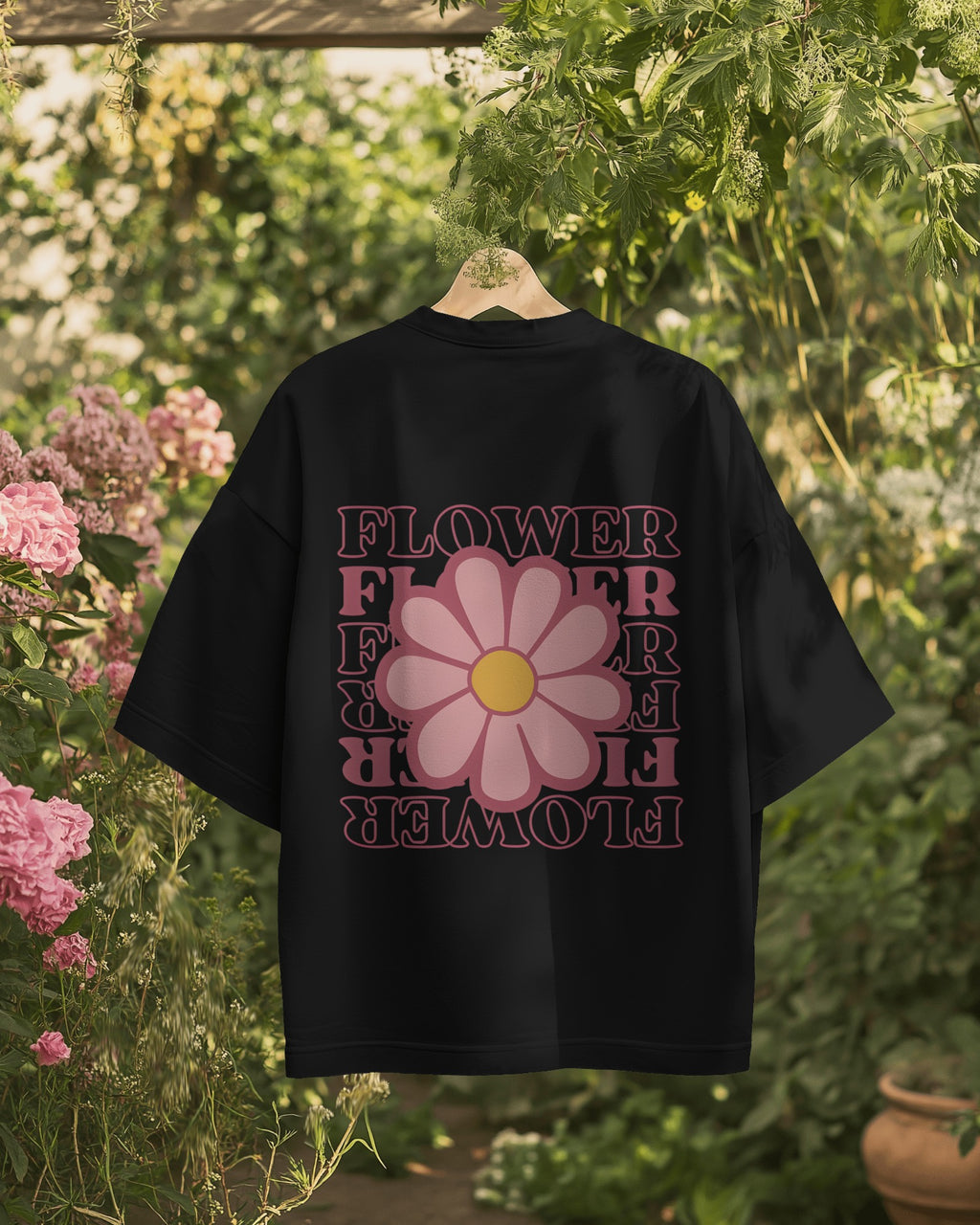 Flower Pop Oversized Tee