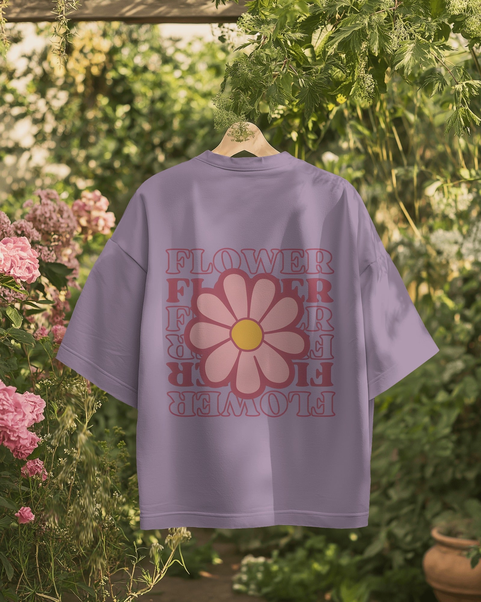 Flower Pop Oversized Tee