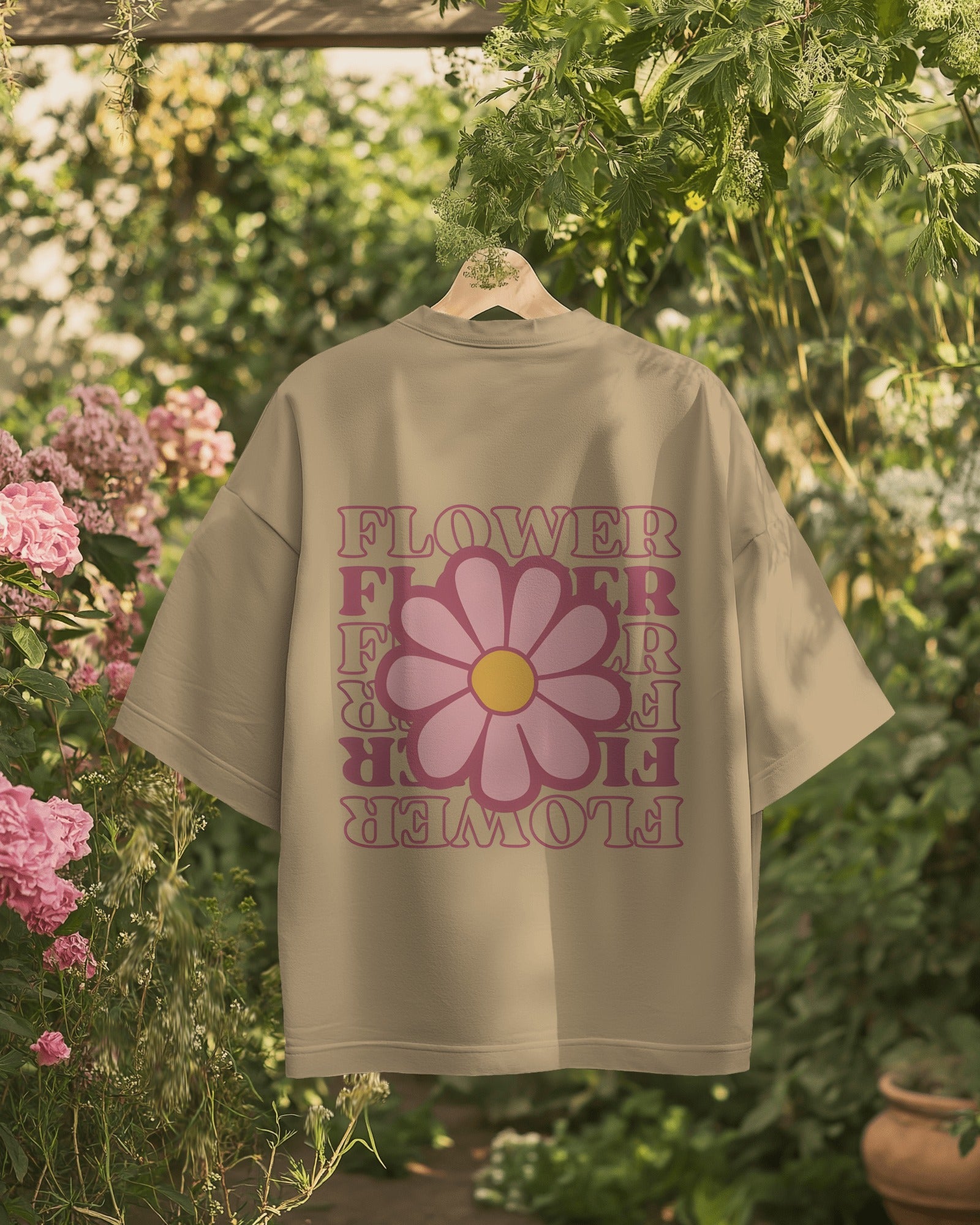 Flower Pop Oversized Tee