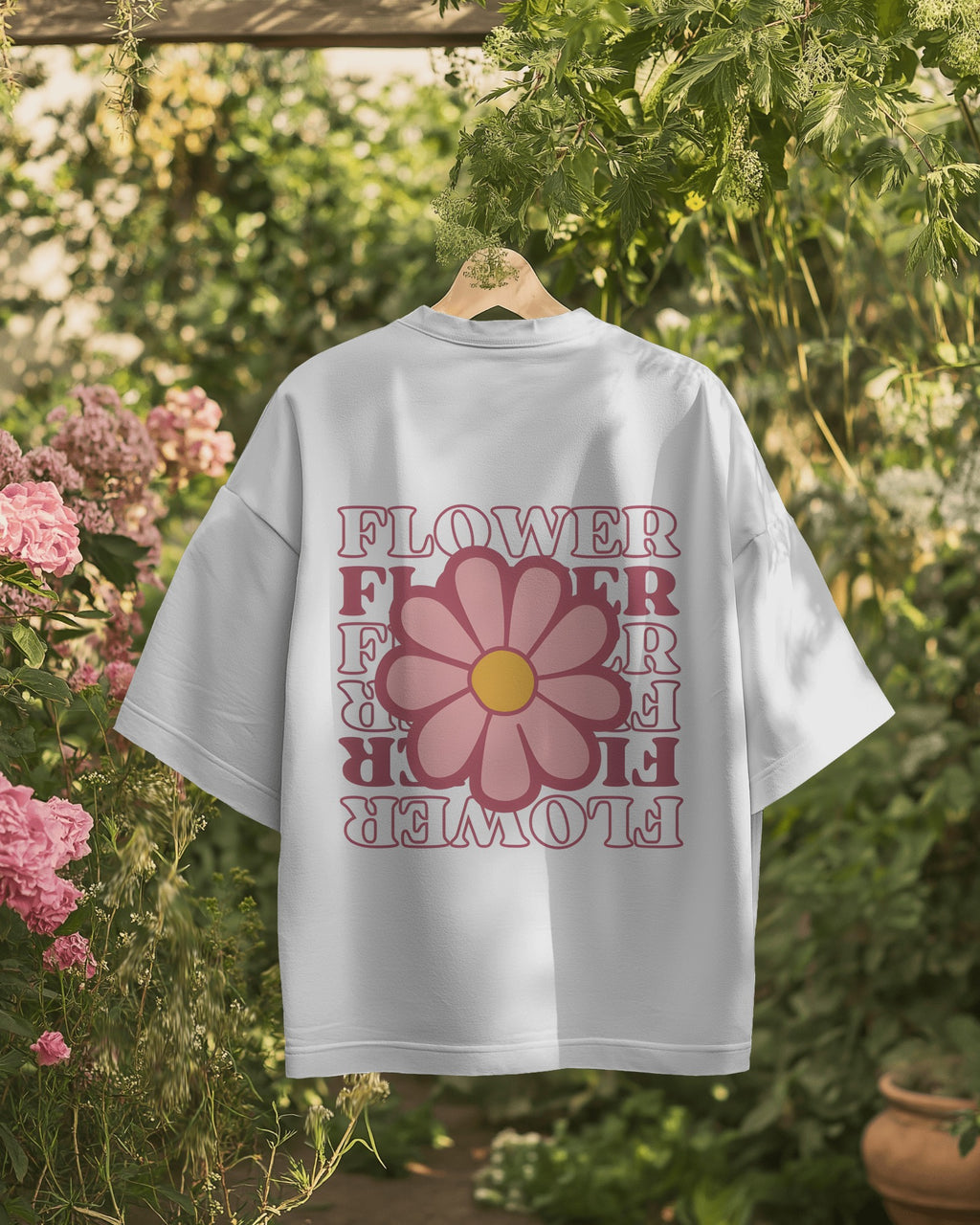 Flower Pop Oversized Tee