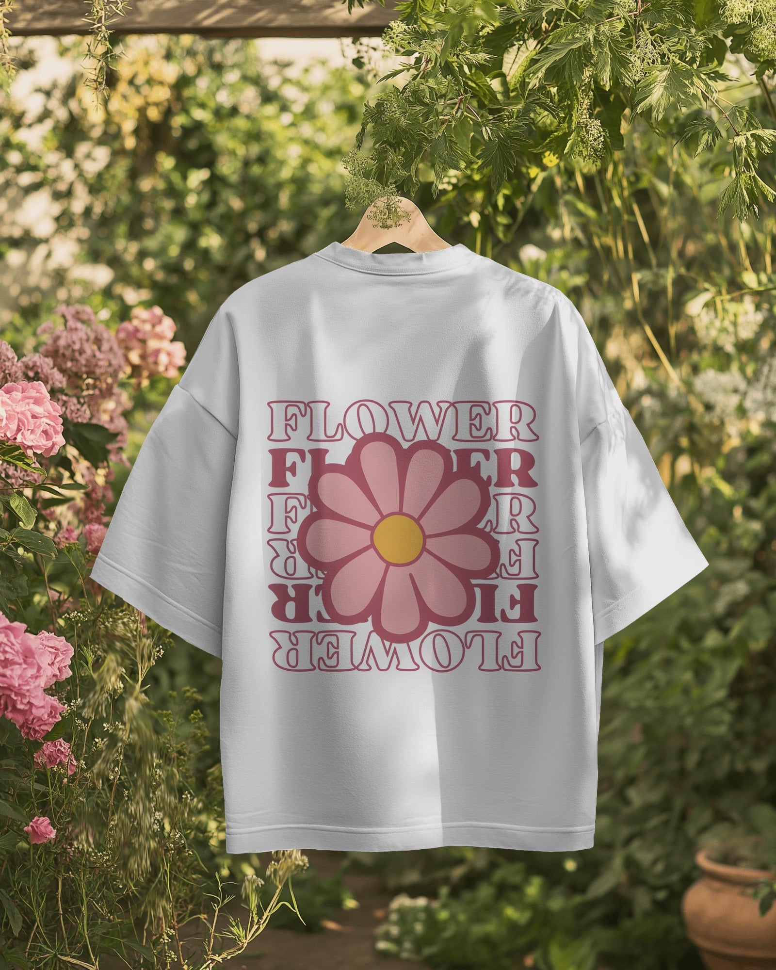 Flower Pop Oversized Tee