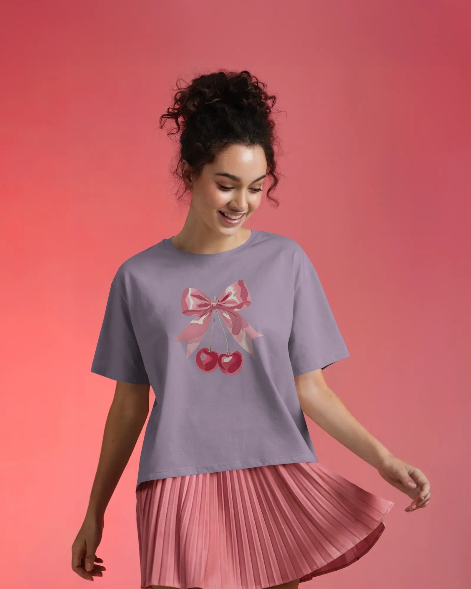 Cherry Crush Bow Tee