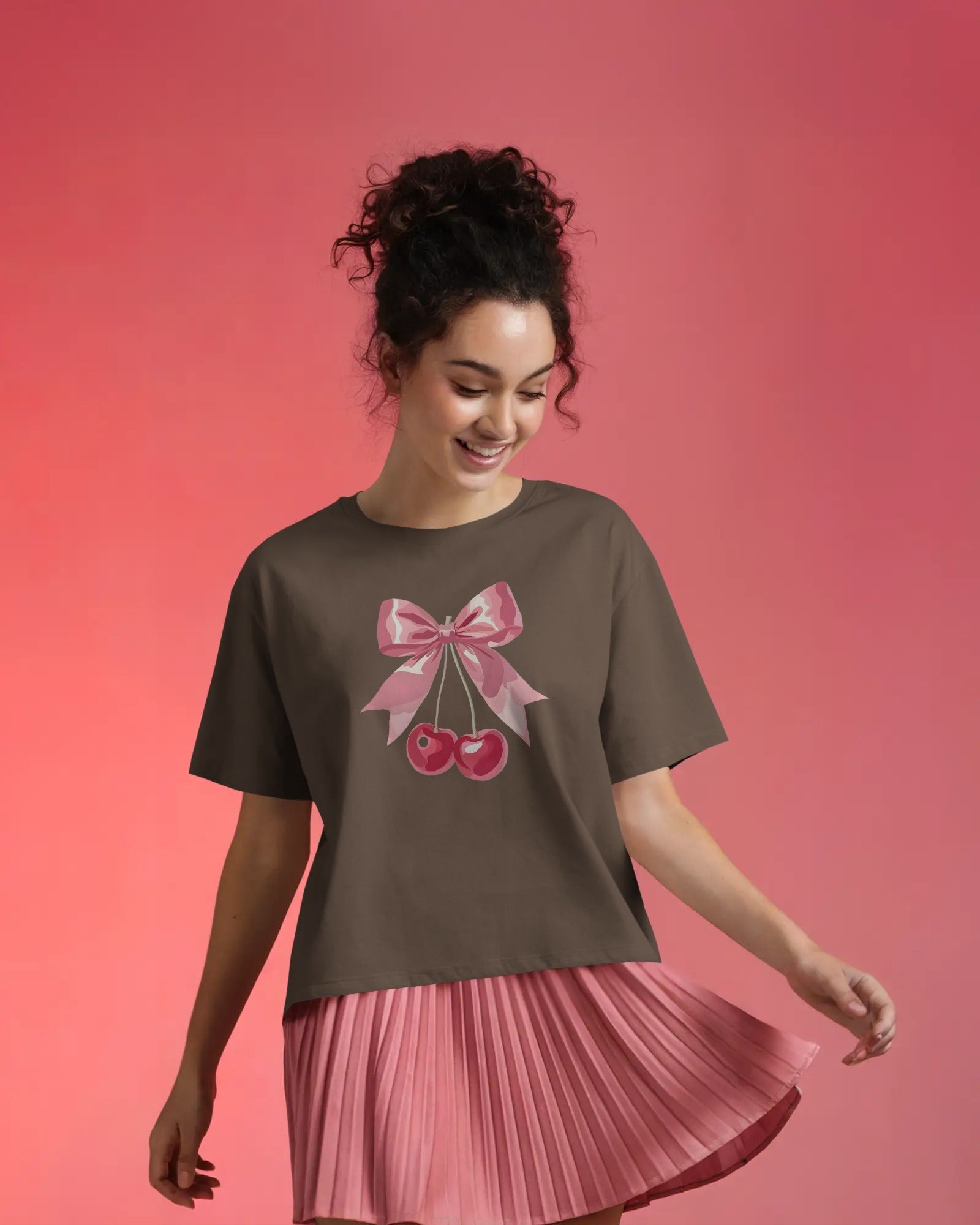 Cherry Crush Bow Tee