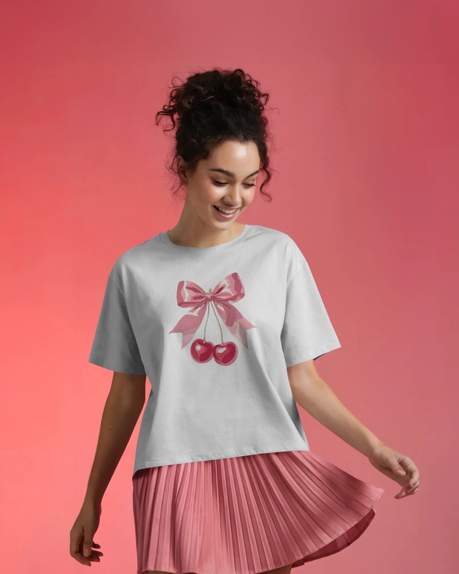 Cherry Crush Bow Tee