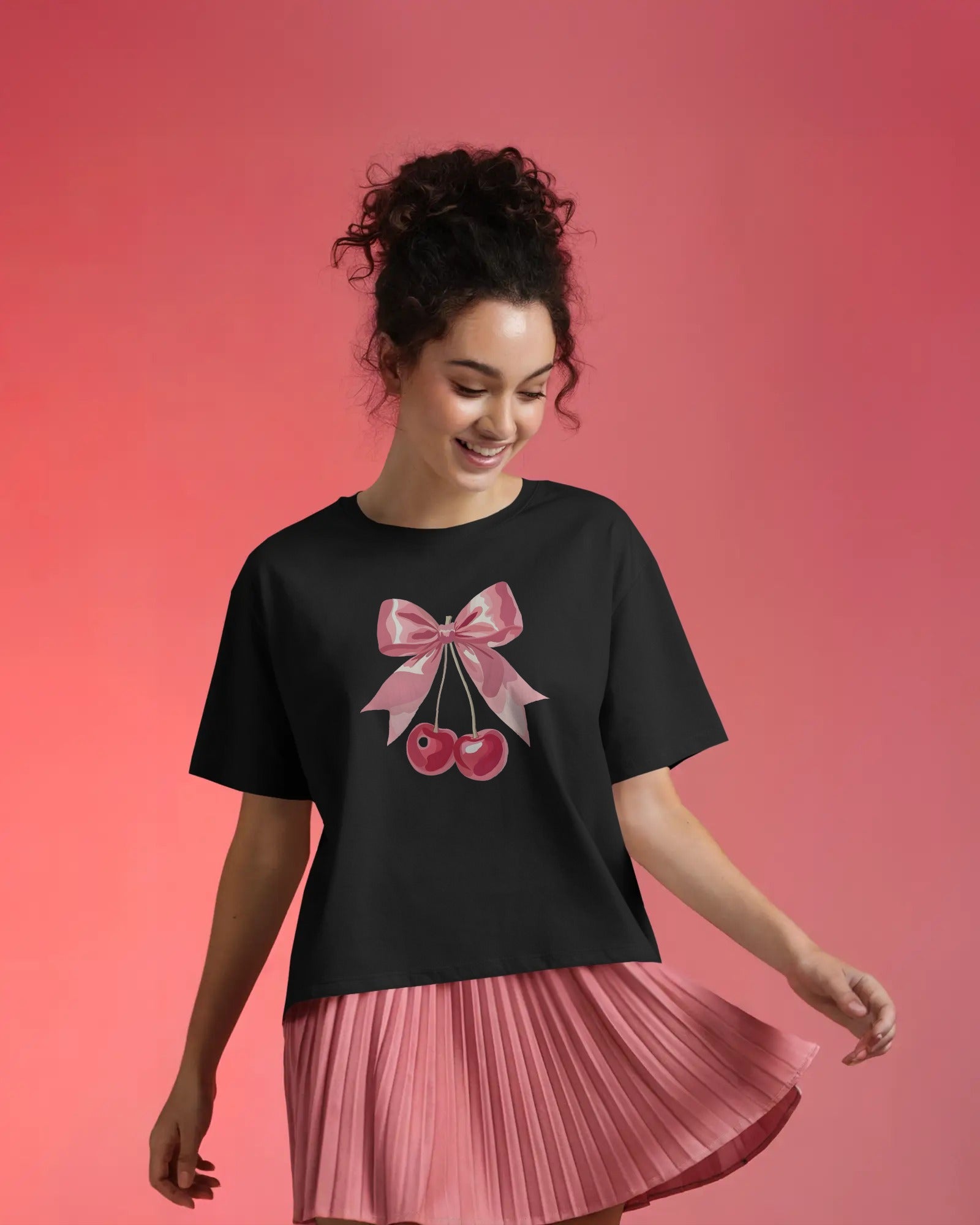 Cherry Crush Bow Tee