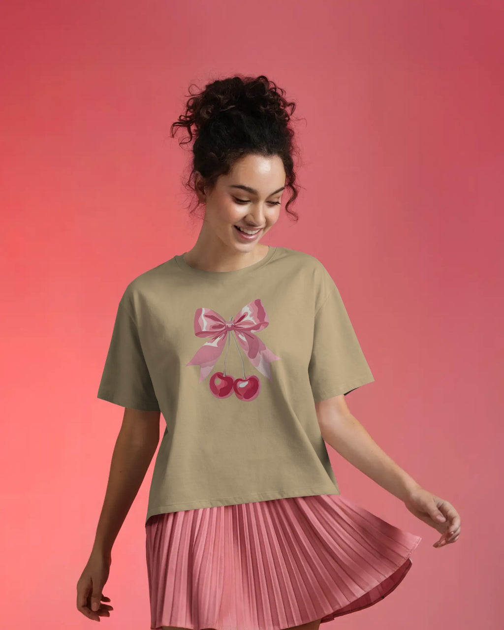 Cherry Crush Bow Tee