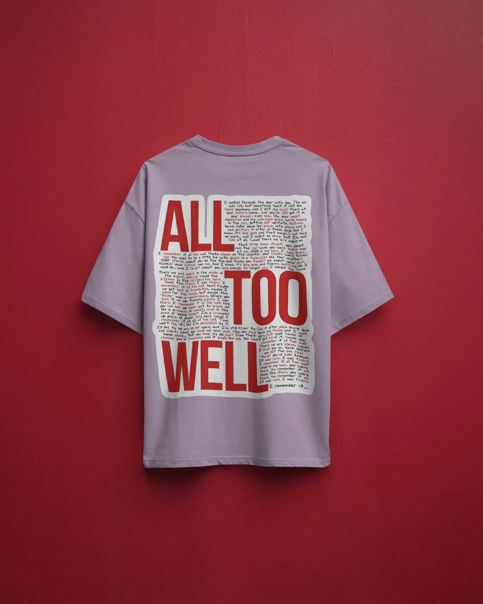 Taylor Swift “All Too Well” Oversized Lyric Tee
