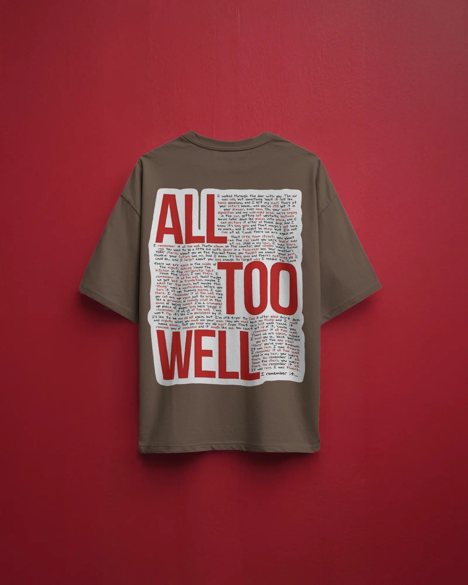 Taylor Swift “All Too Well” Oversized Lyric Tee