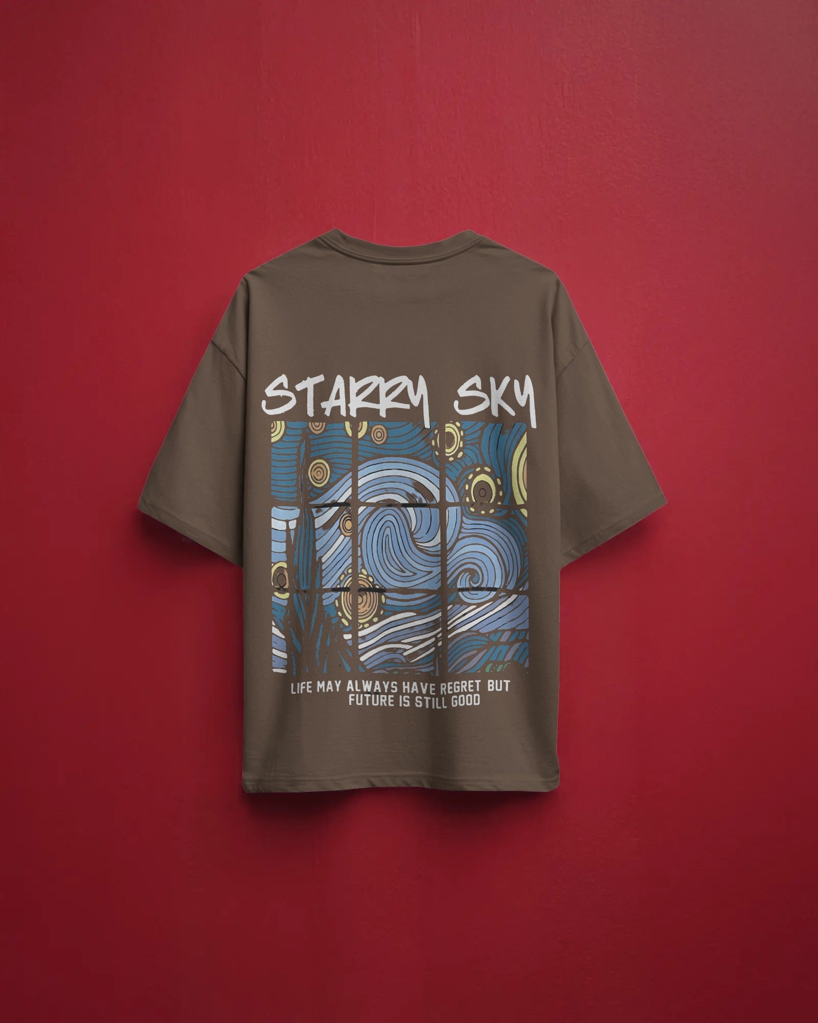 Starry Sky Graphic Oversized T-Shirt