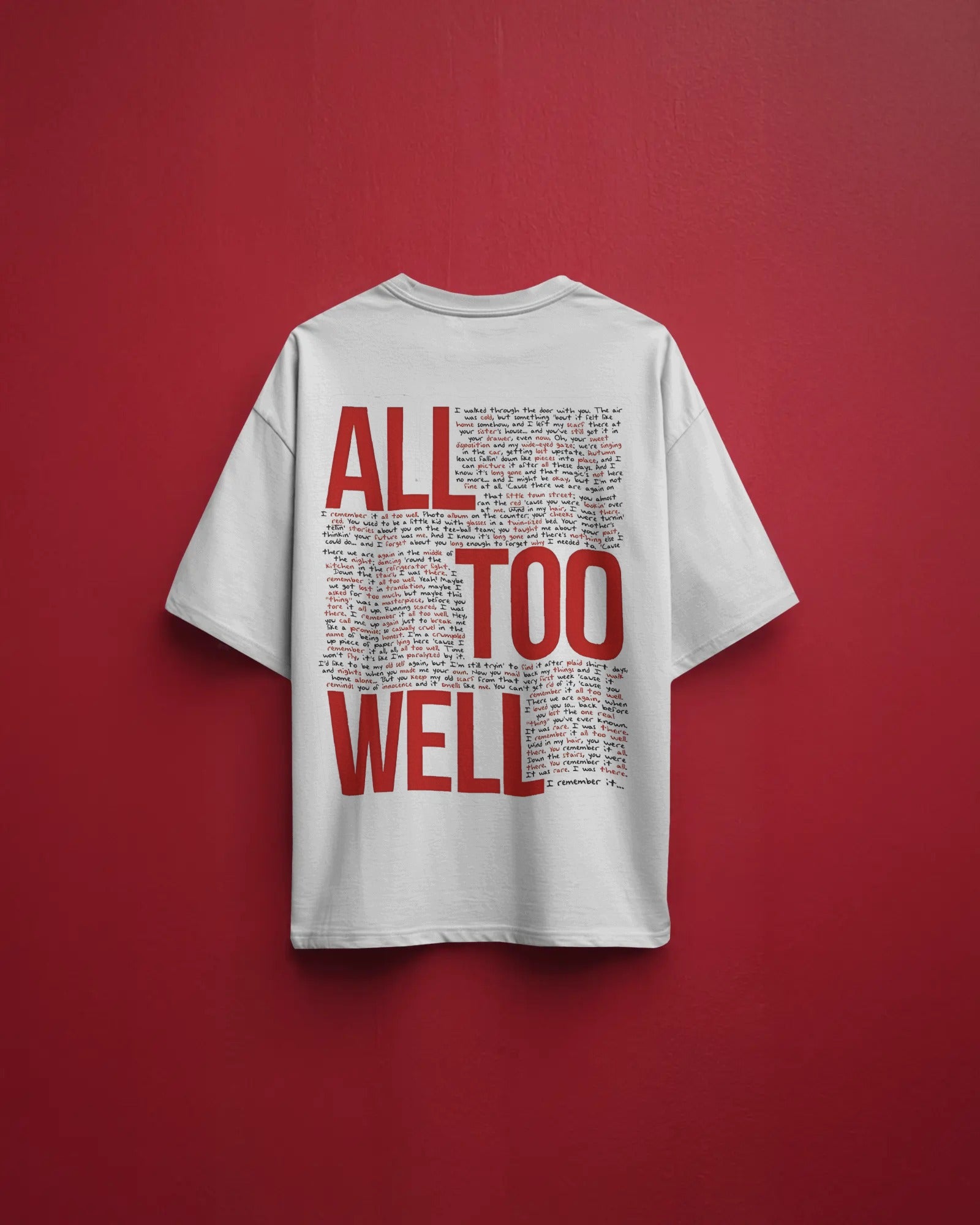 Taylor Swift “All Too Well” Oversized Lyric Tee