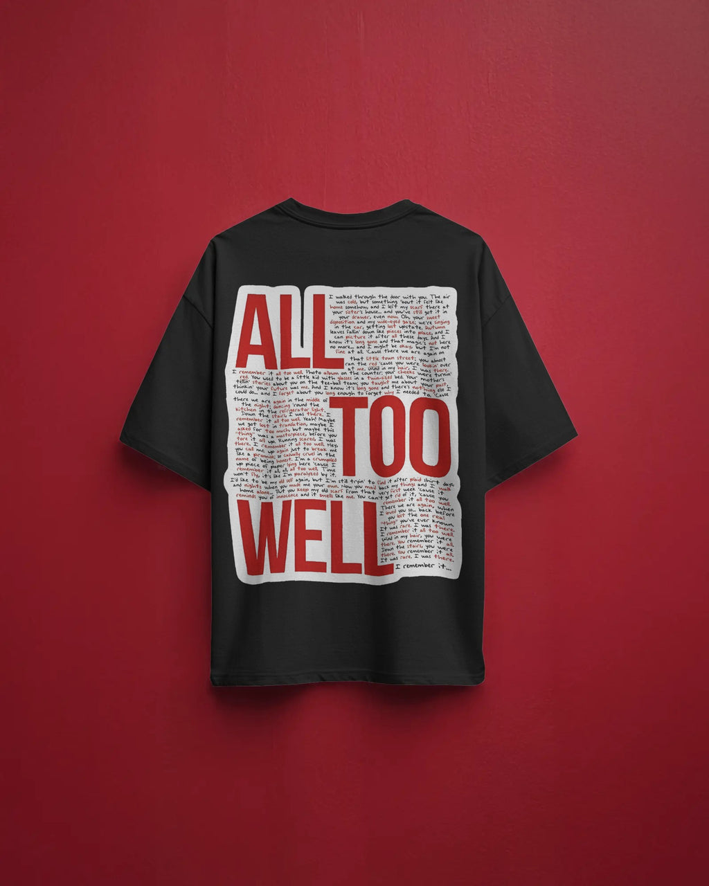 Taylor Swift “All Too Well” Oversized Lyric Tee