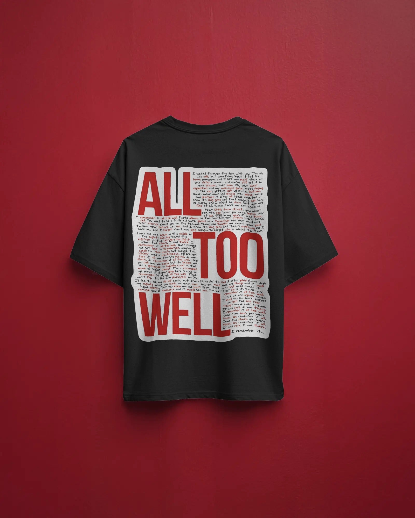 Taylor Swift “All Too Well” Oversized Lyric Tee
