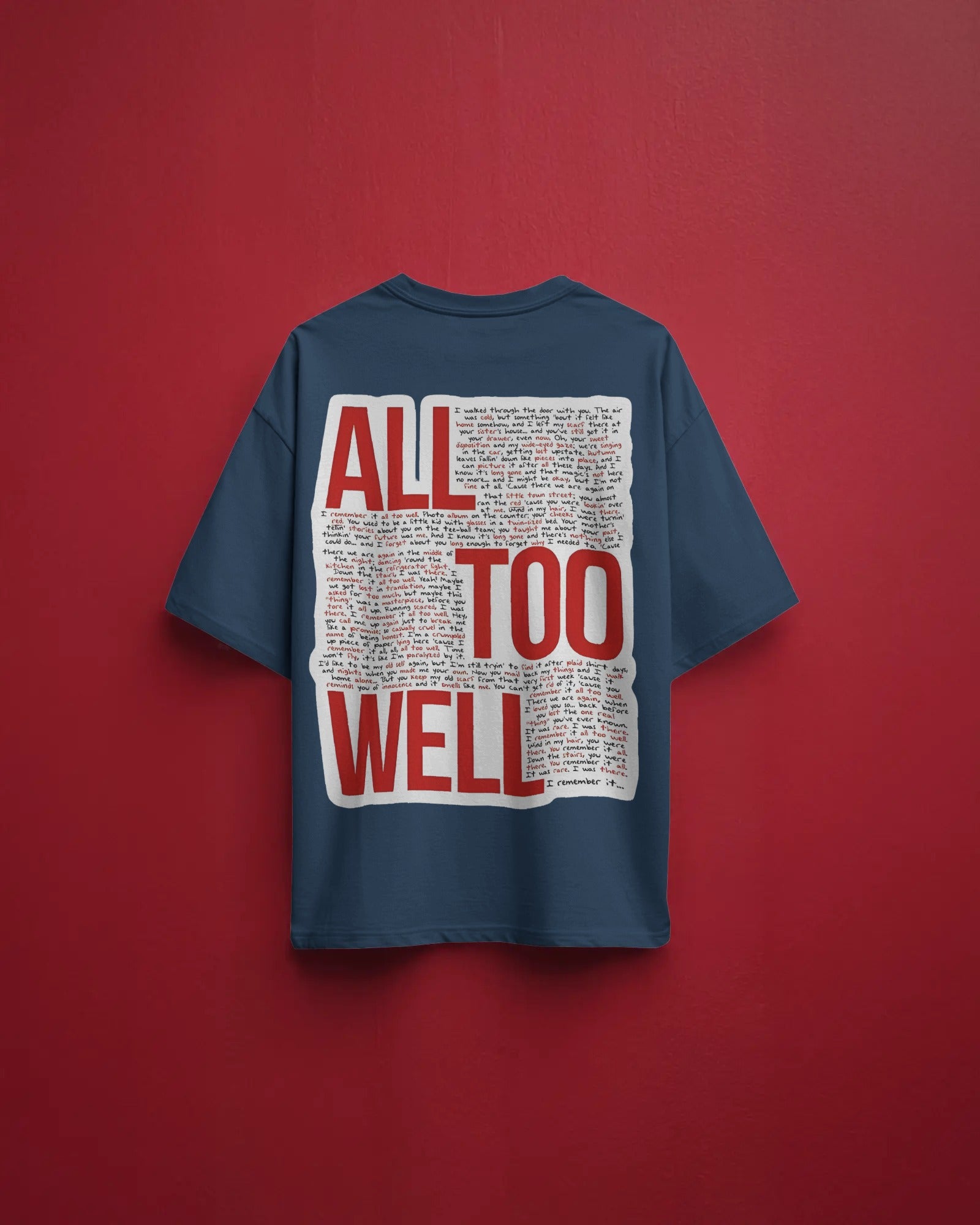 Taylor Swift “All Too Well” Oversized Lyric Tee