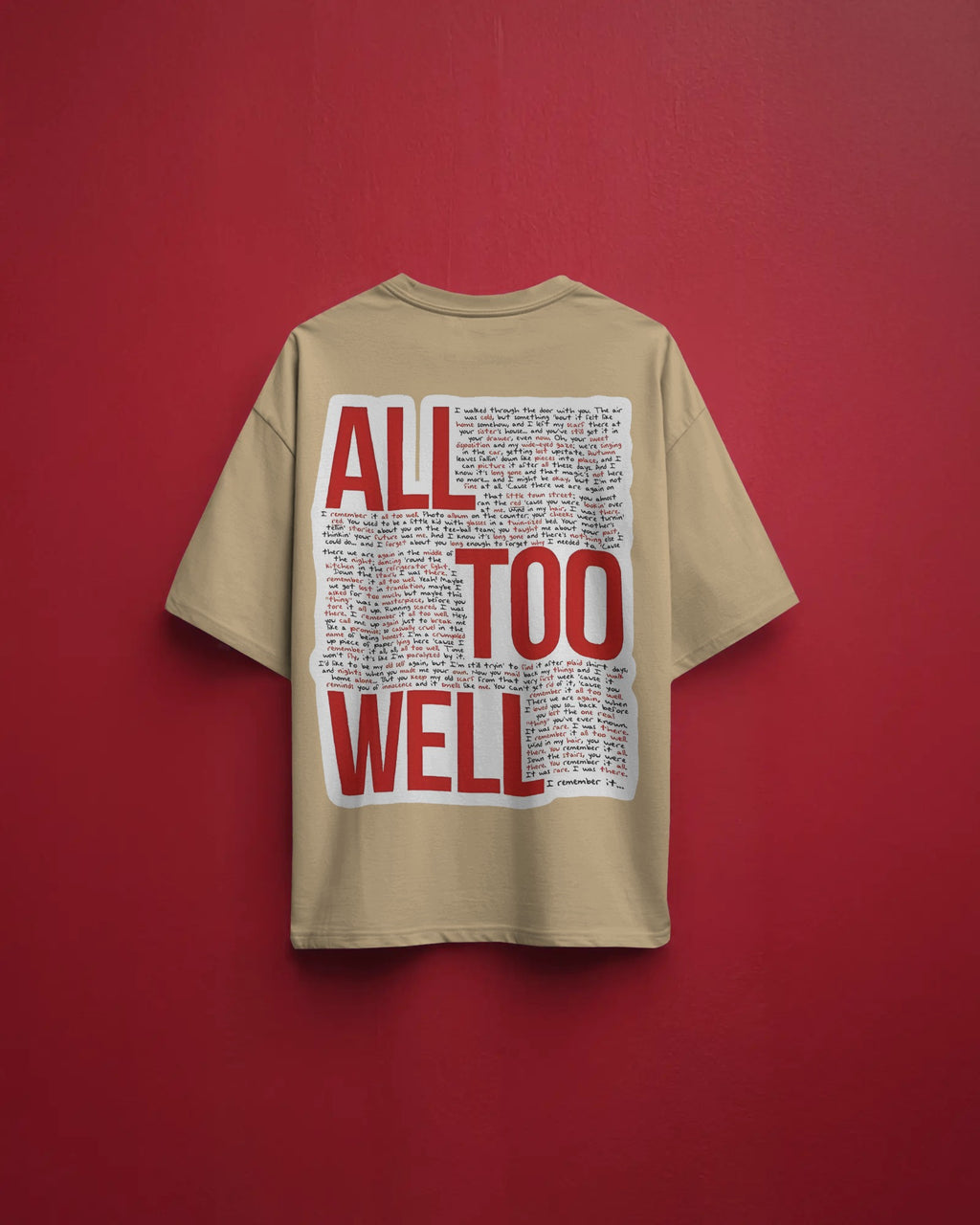 Taylor Swift “All Too Well” Oversized Lyric Tee