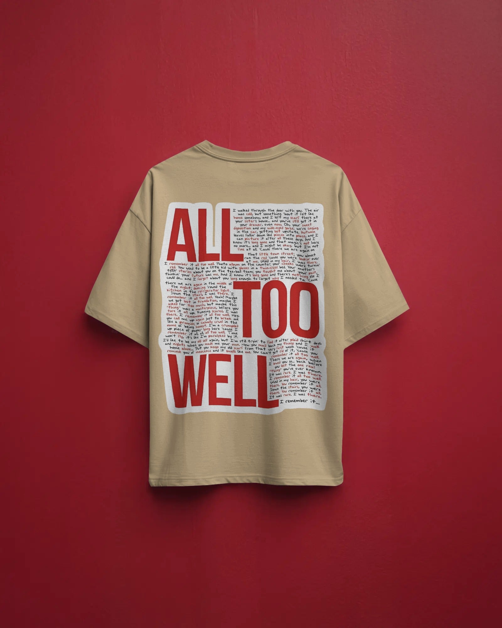 Taylor Swift “All Too Well” Oversized Lyric Tee