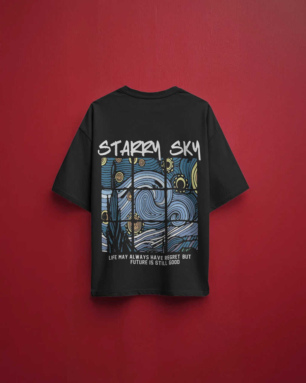 Starry Sky Graphic Oversized T-Shirt
