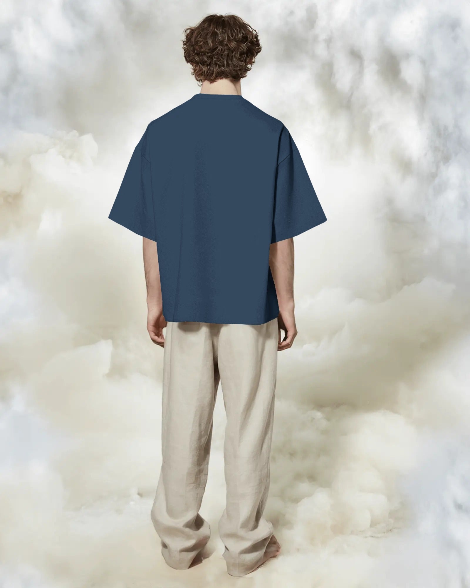 Oversized Navy Blue Unisex T-Shirt