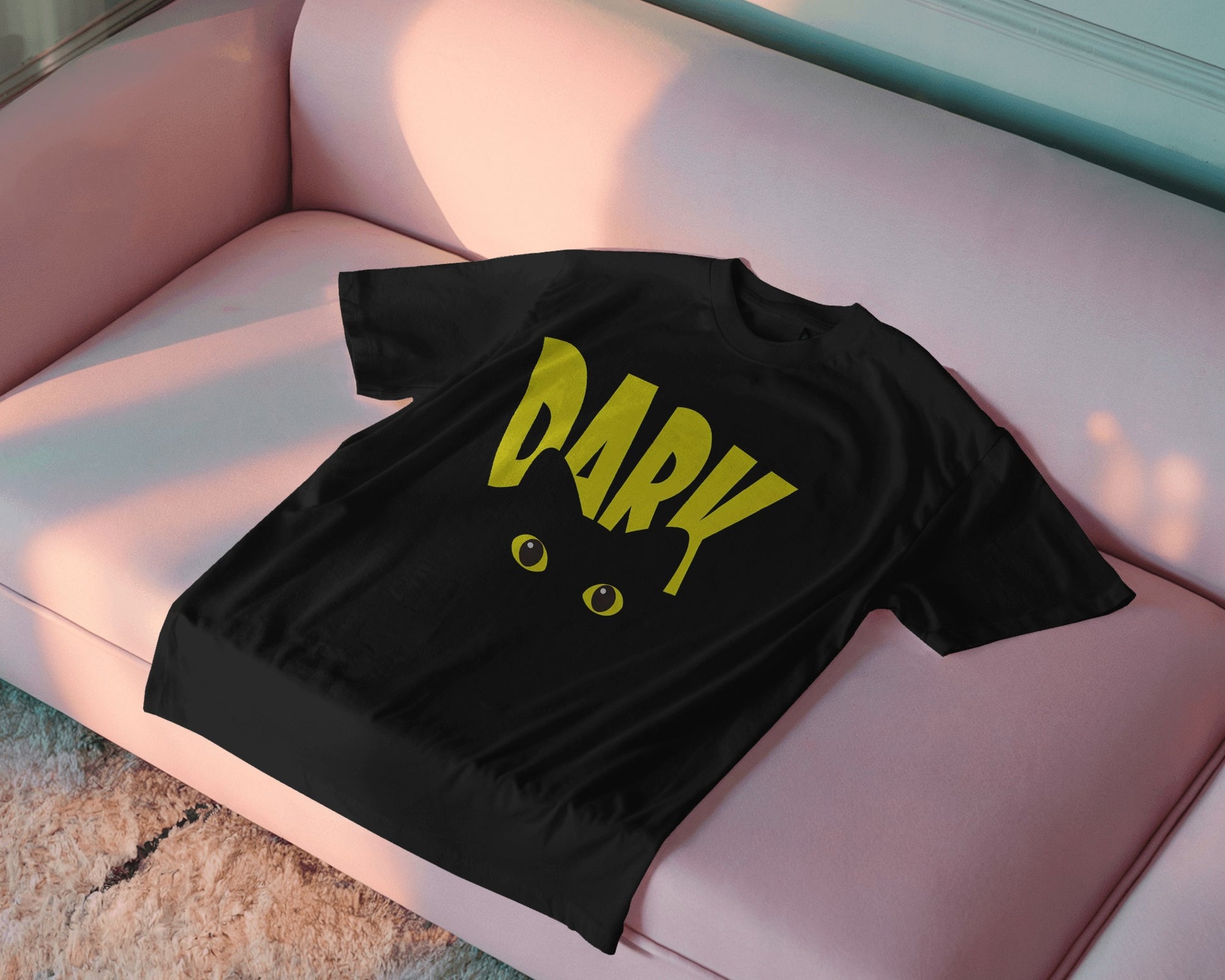 Dark Mode Cat Oversized Tee