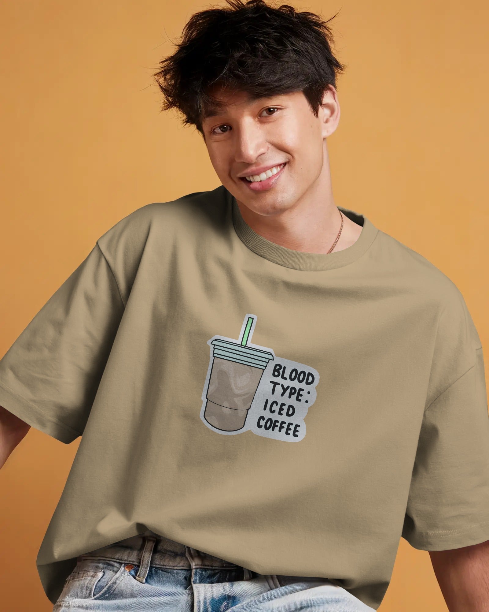 Iced Coffee Lover Oversized T-Shirt