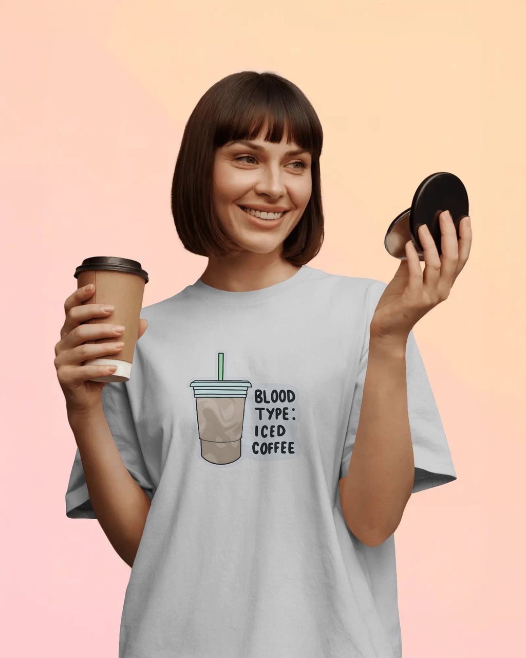 Iced Coffee Lover Oversized T-Shirt