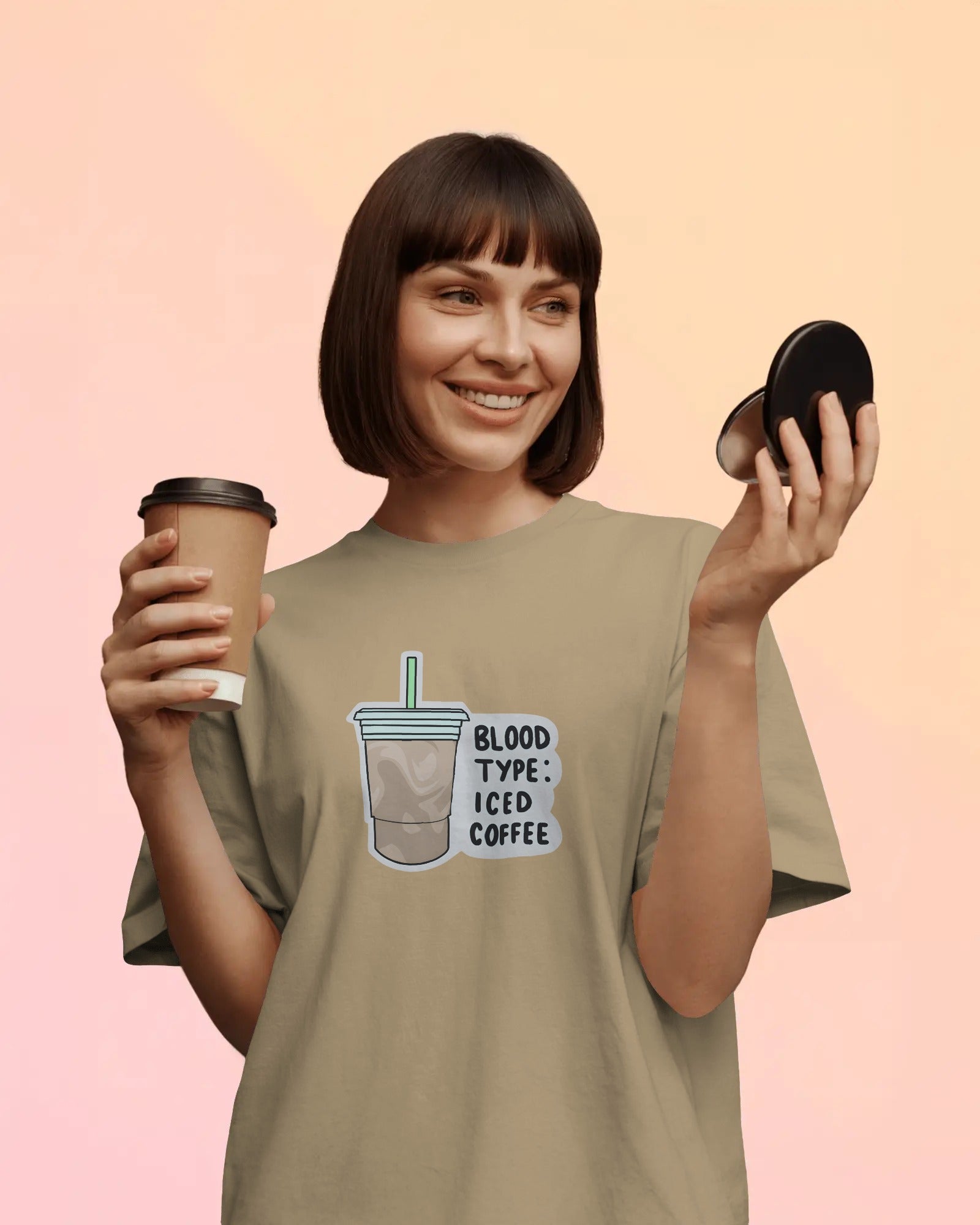 Iced Coffee Lover Oversized T-Shirt