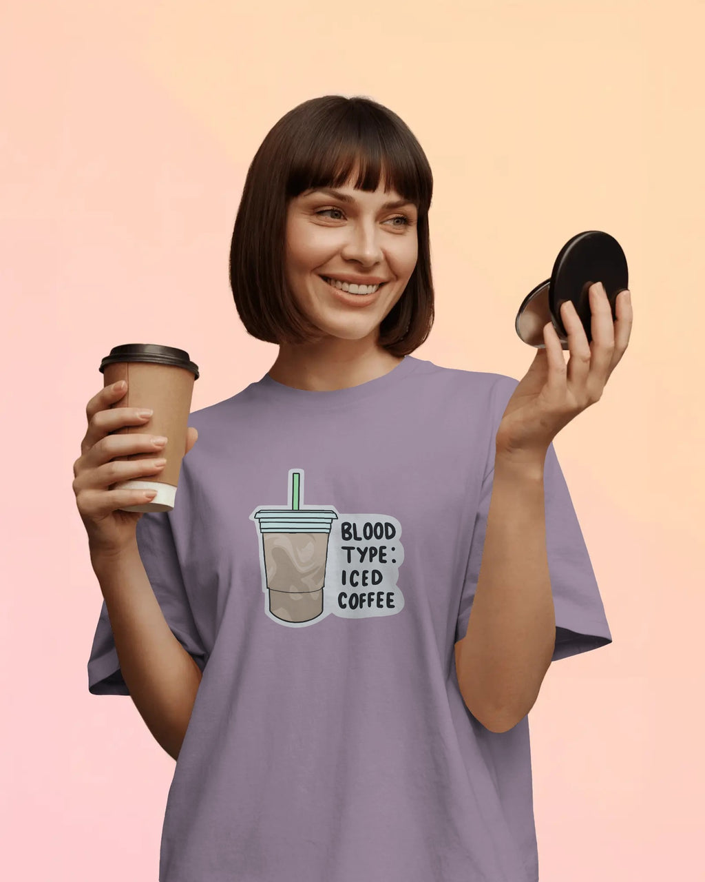 Iced Coffee Lover Oversized T-Shirt