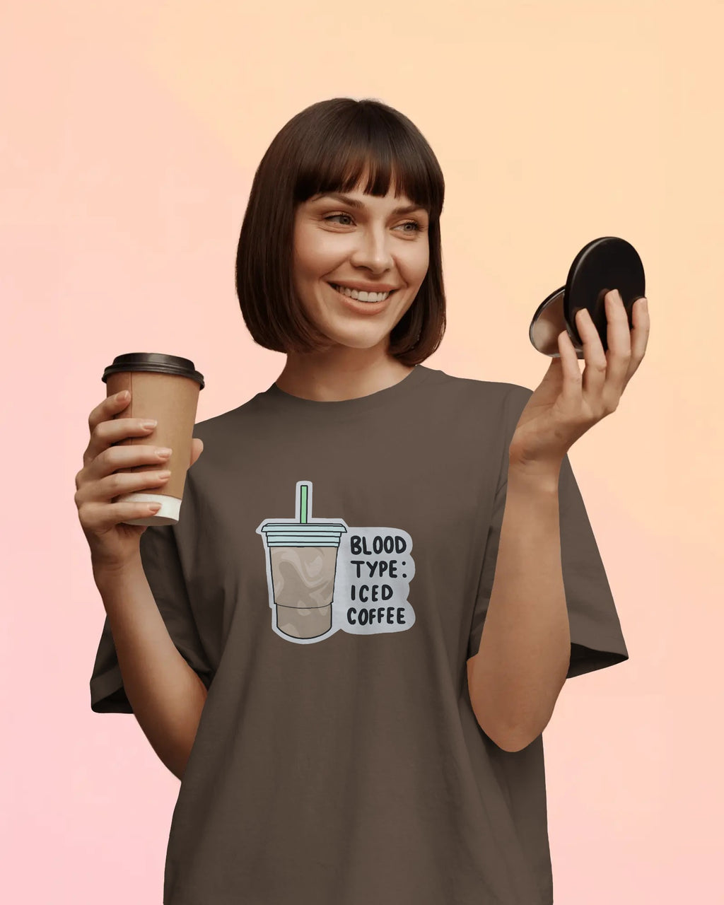 Iced Coffee Lover Oversized T-Shirt