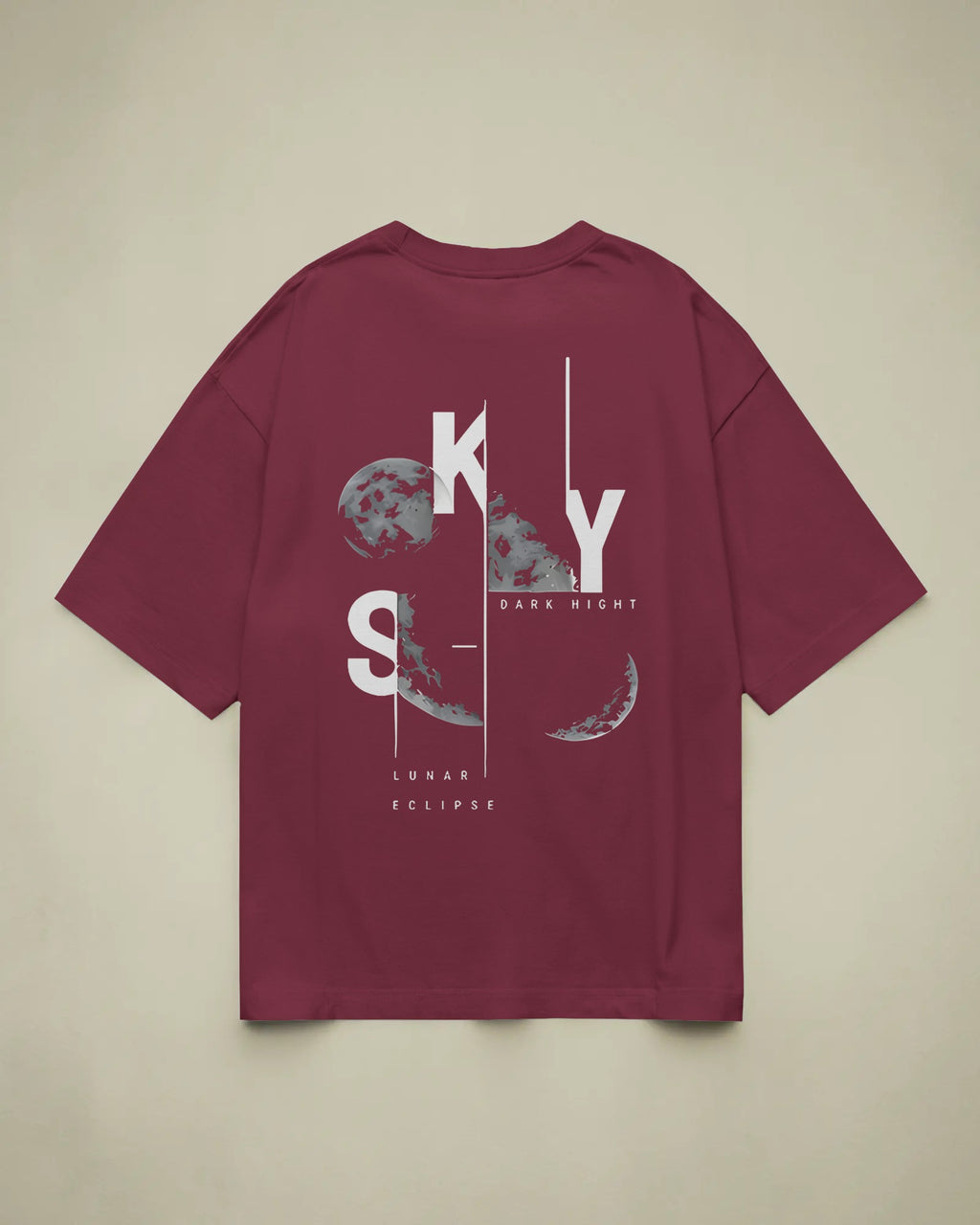 Sky Lunar Eclipse Oversized T-Shirt