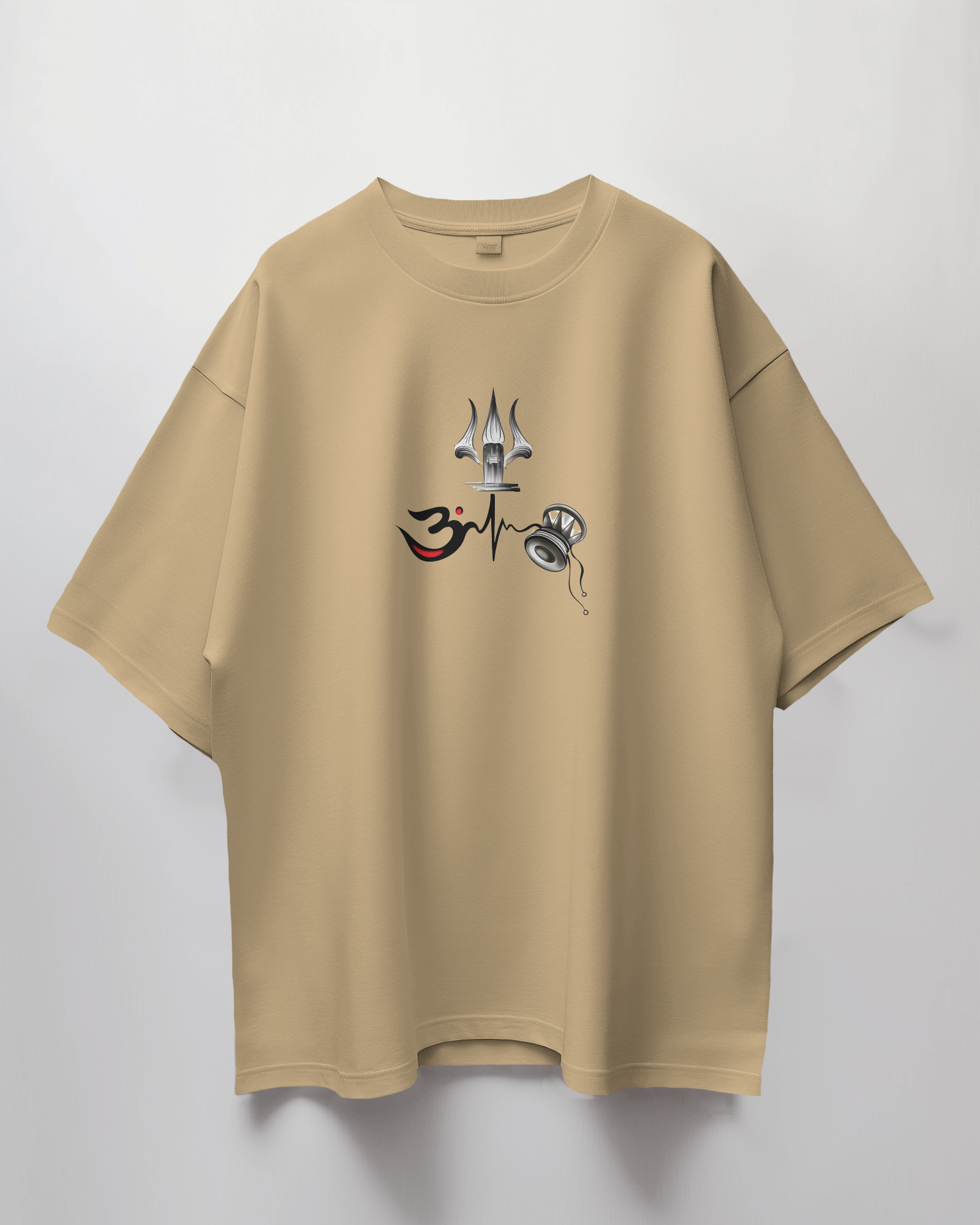 Om Trishul Oversized T-Shirt