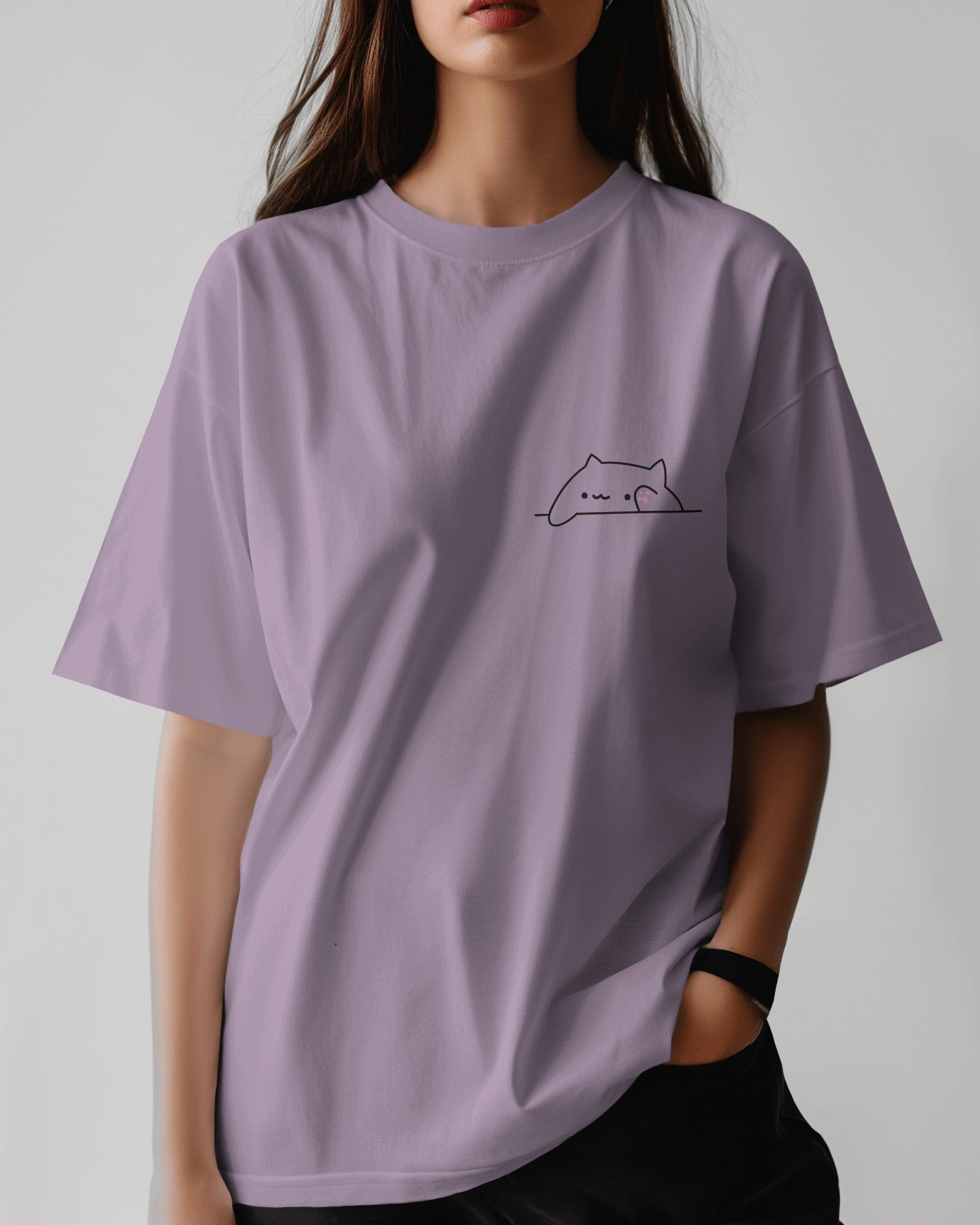 Peekaboo Cat Minimal Tee