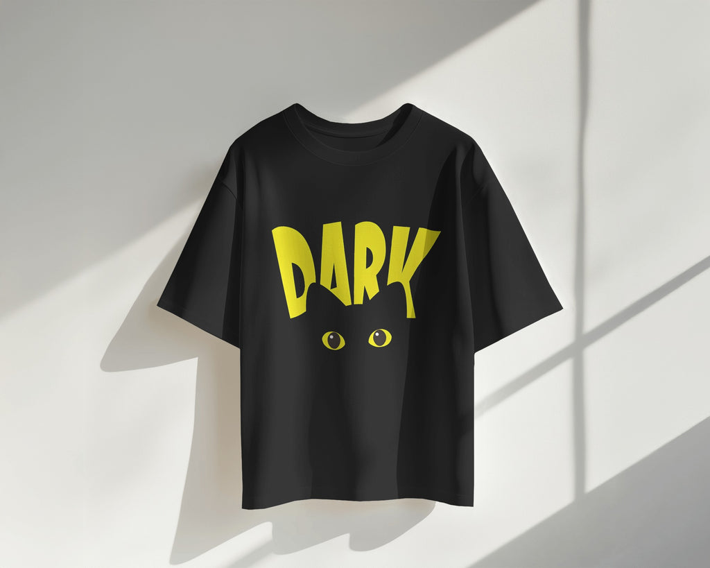 Dark Mode Cat Oversized Tee