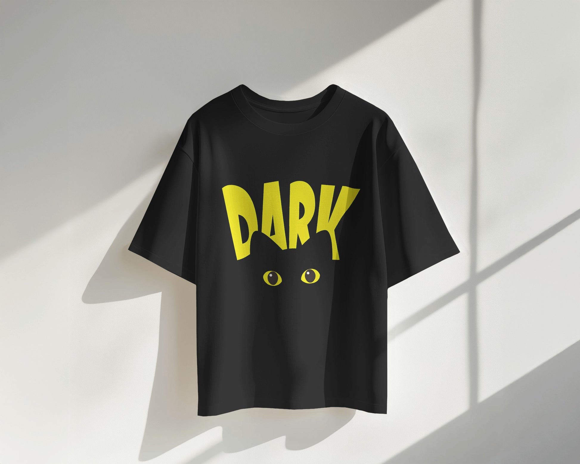 Dark Mode Cat Oversized Tee
