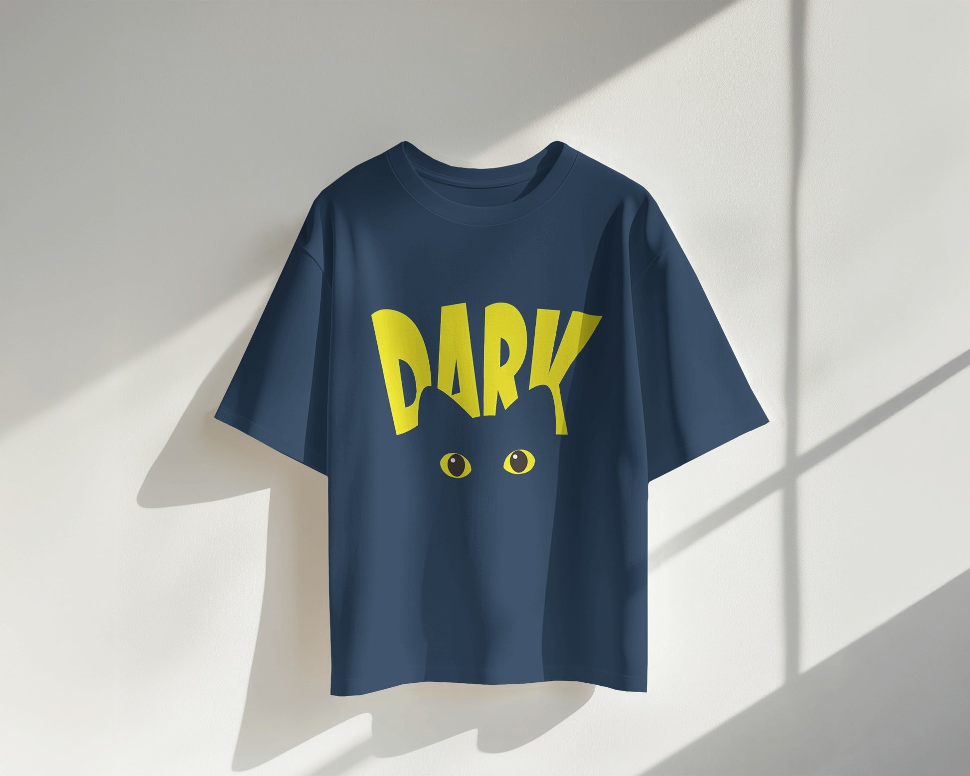 Dark Mode Cat Oversized Tee