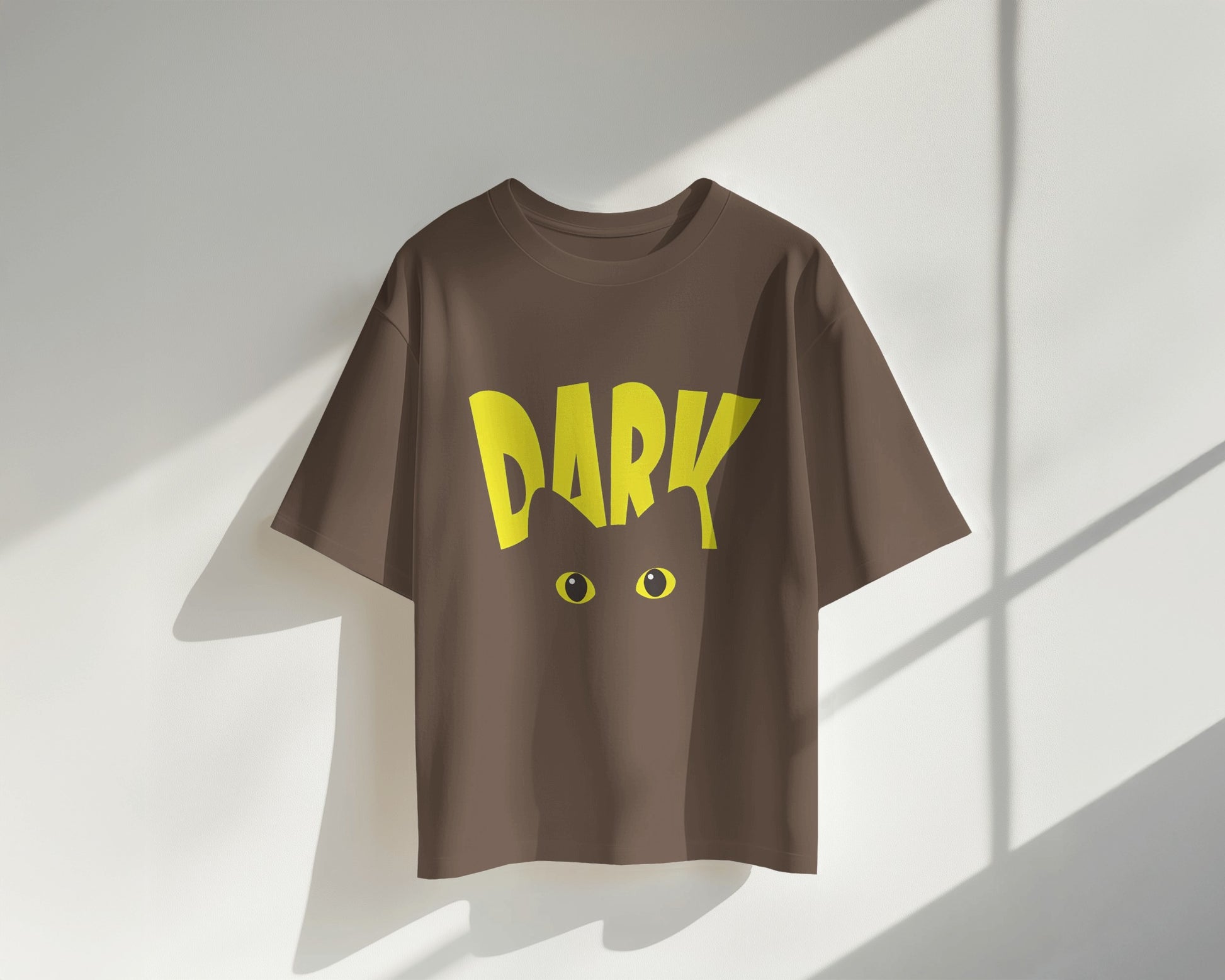 Dark Mode Cat Oversized Tee