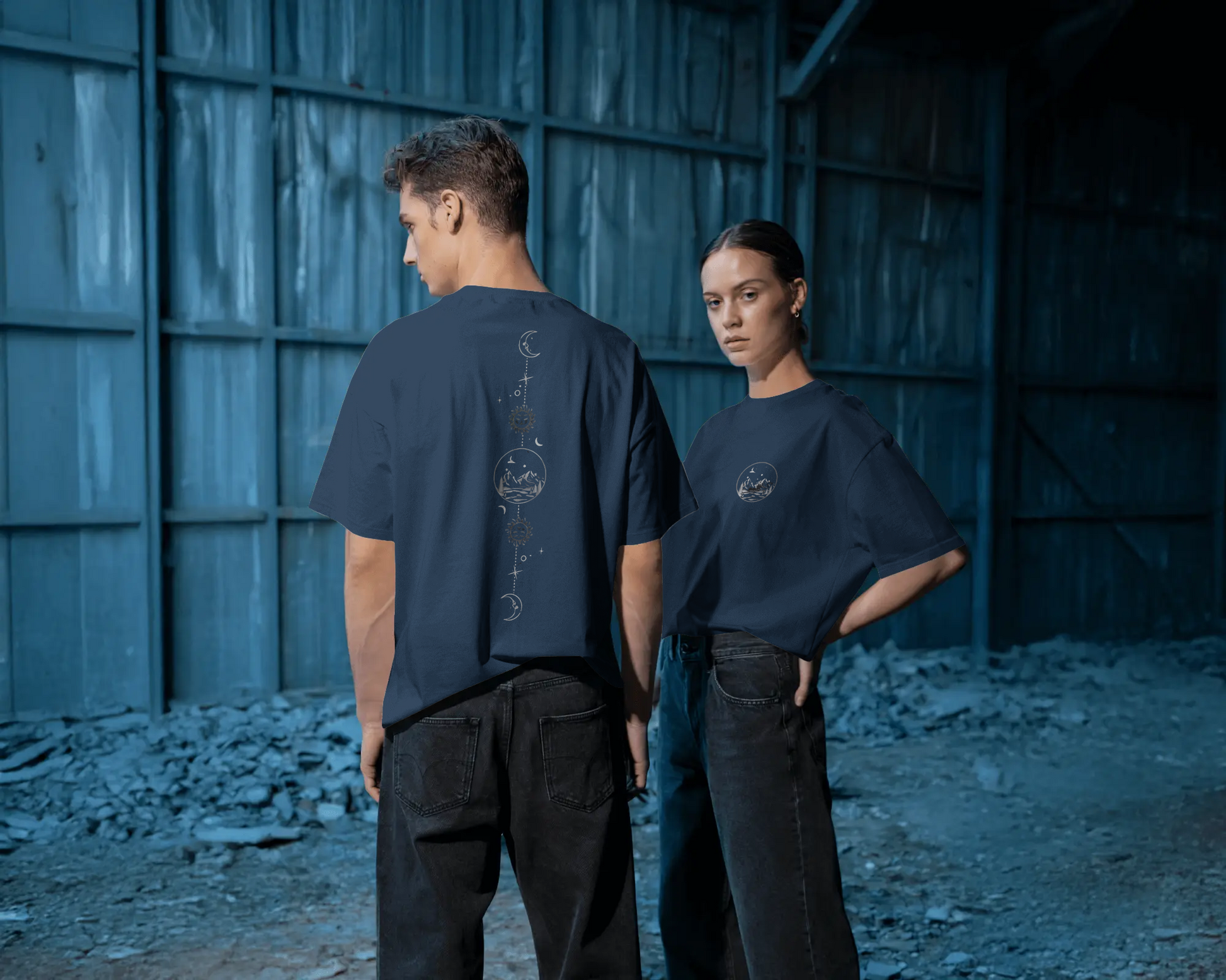 Moon Phase Oversized T-Shirt