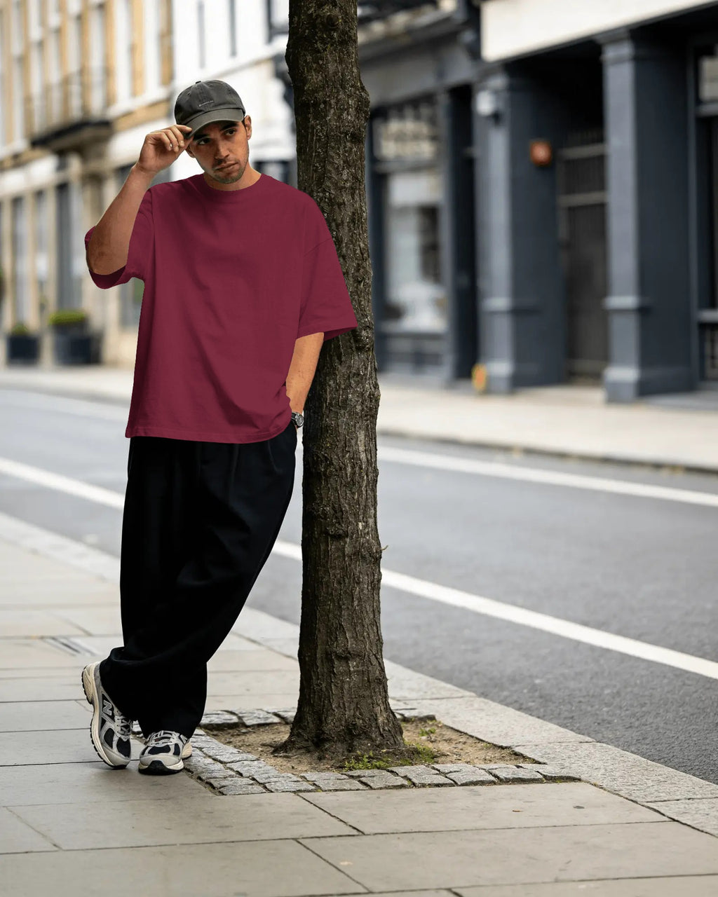 Maroon Unisex Oversized T-shirt