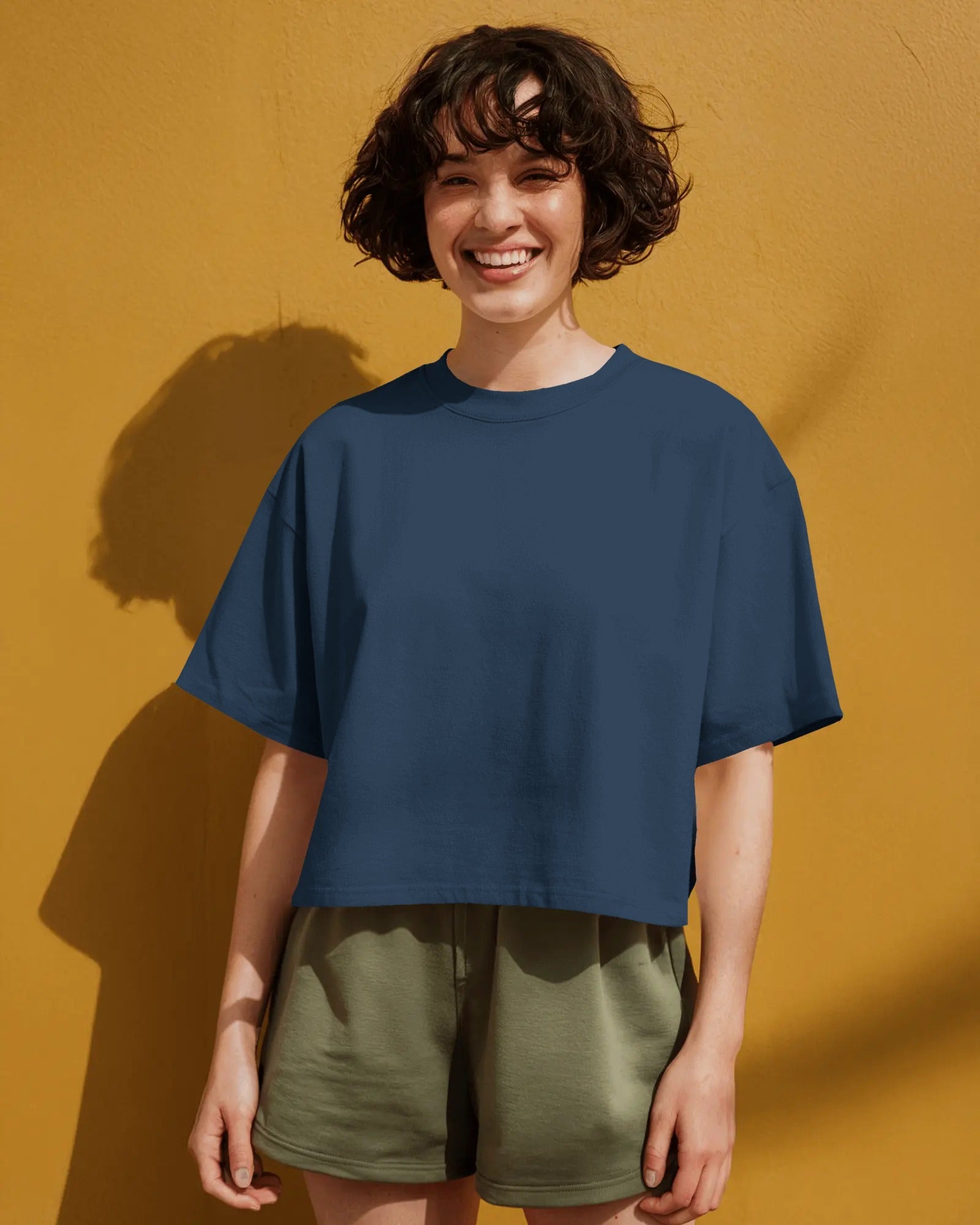Oversized Navy Blue Unisex T-Shirt