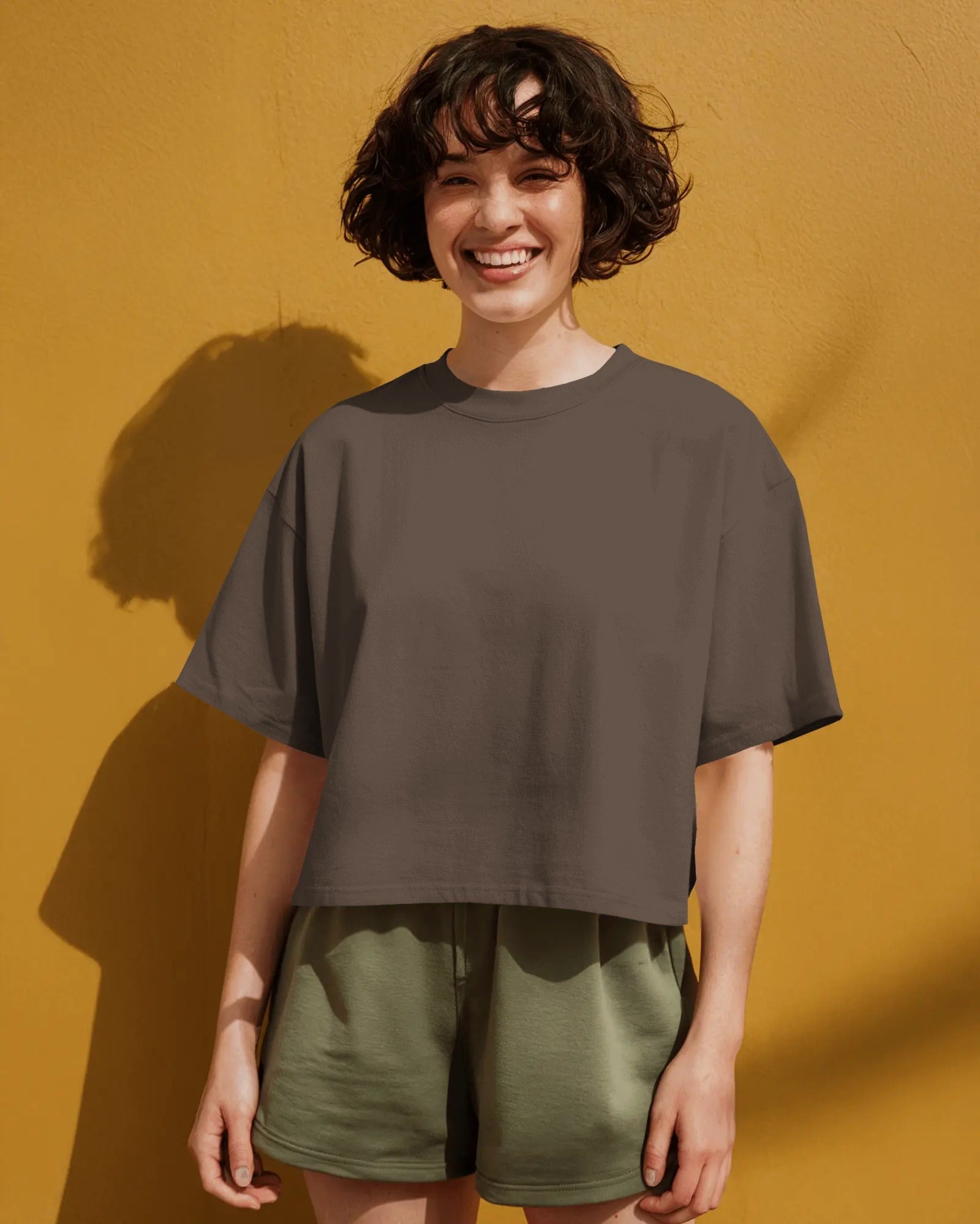 Oversized Brown Unisex T-Shirt