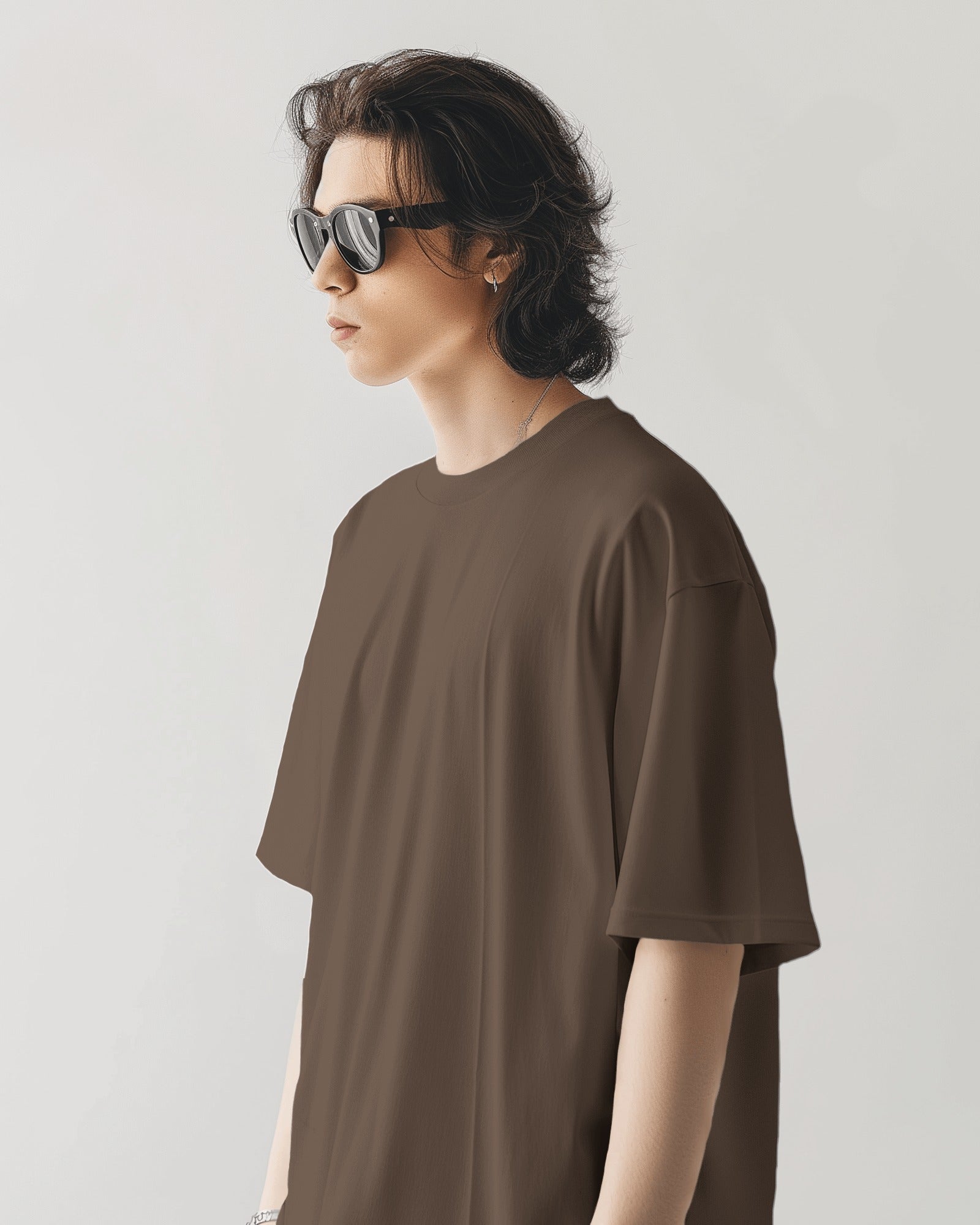 Oversized Brown Unisex T-Shirt